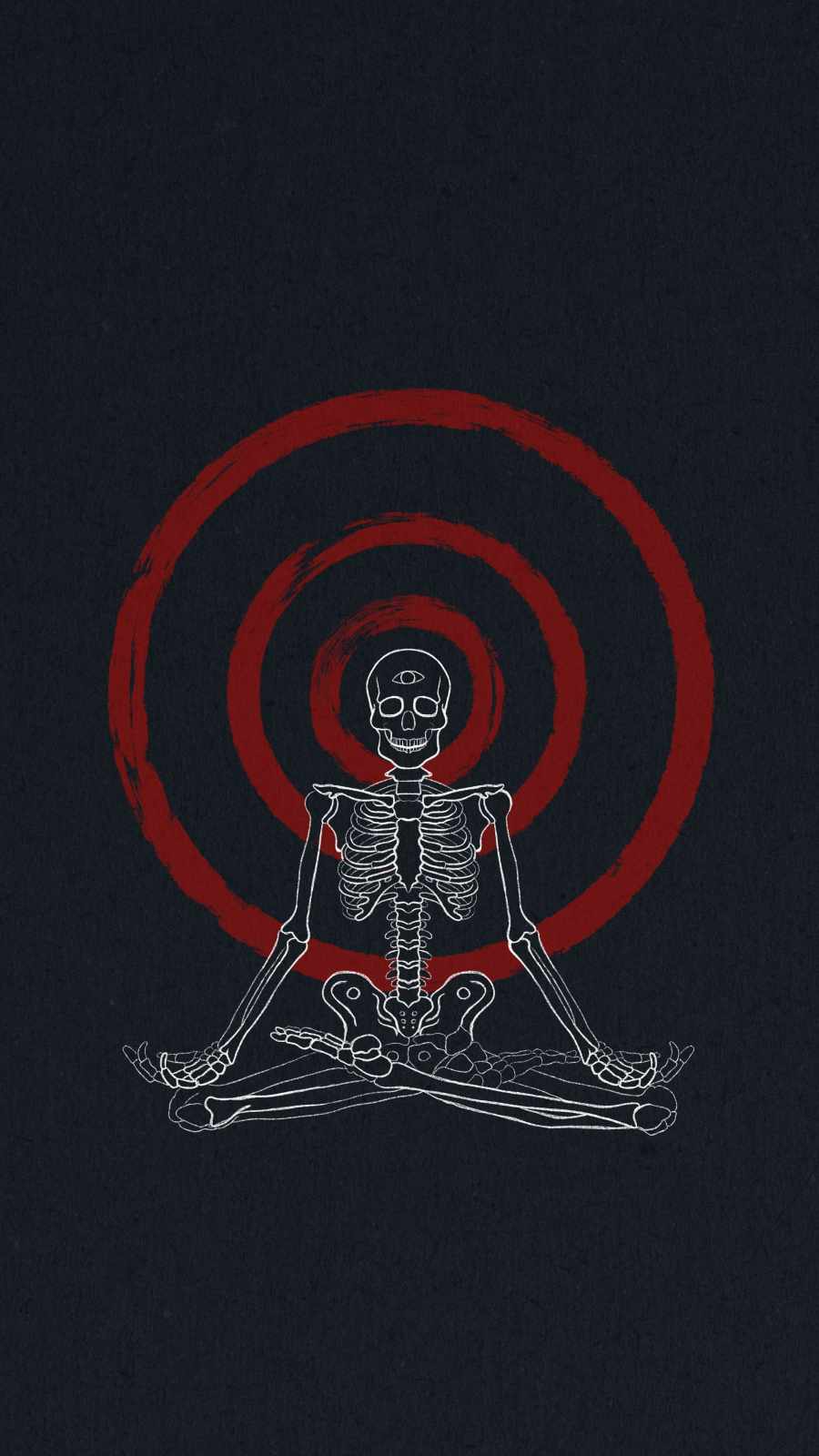 Meditation Skull IPhone Wallpaper