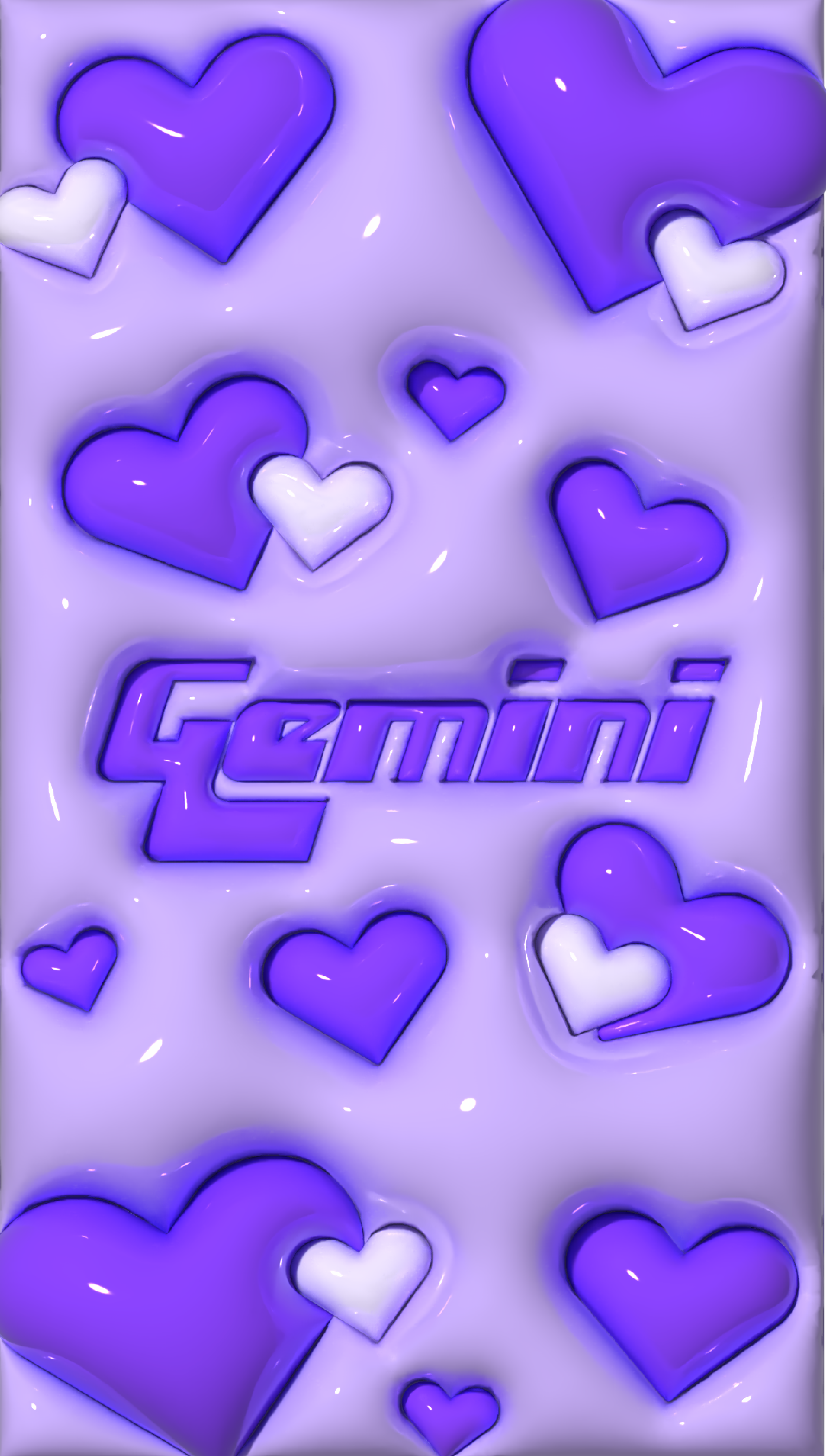 Gemini 3D Phone Wallpaper, Trendy