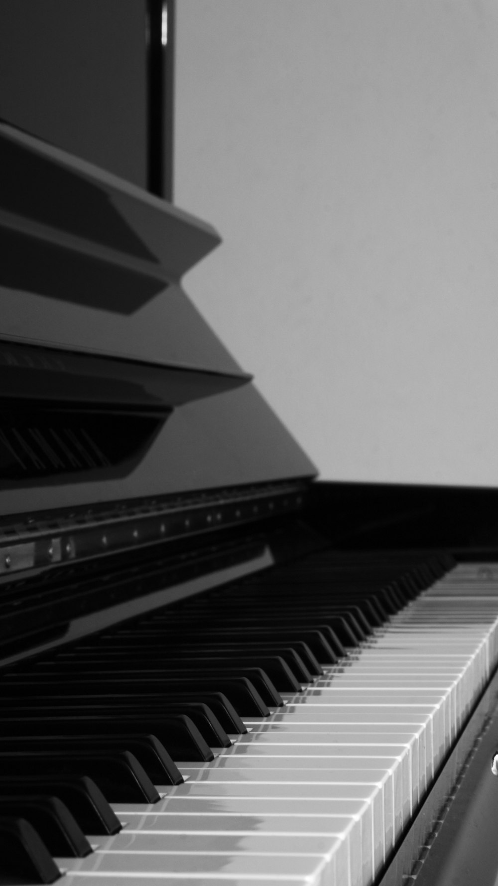 A piano keyboard with a white