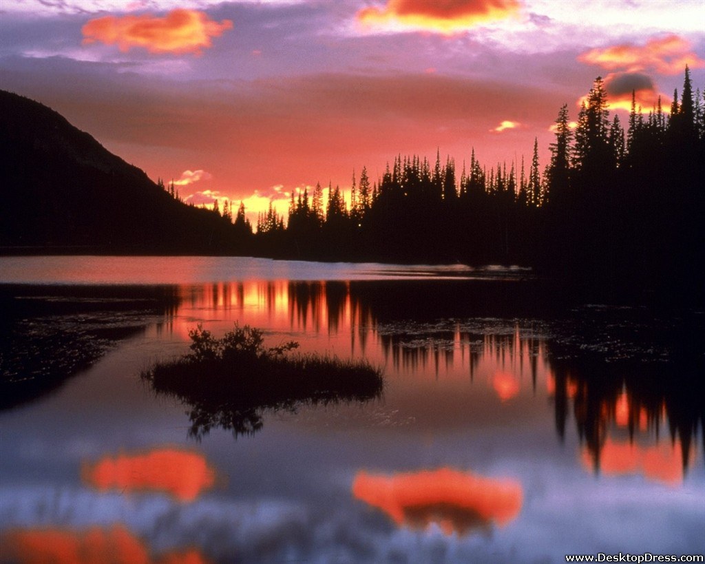 Reflection Lake at Sunrise, Mount