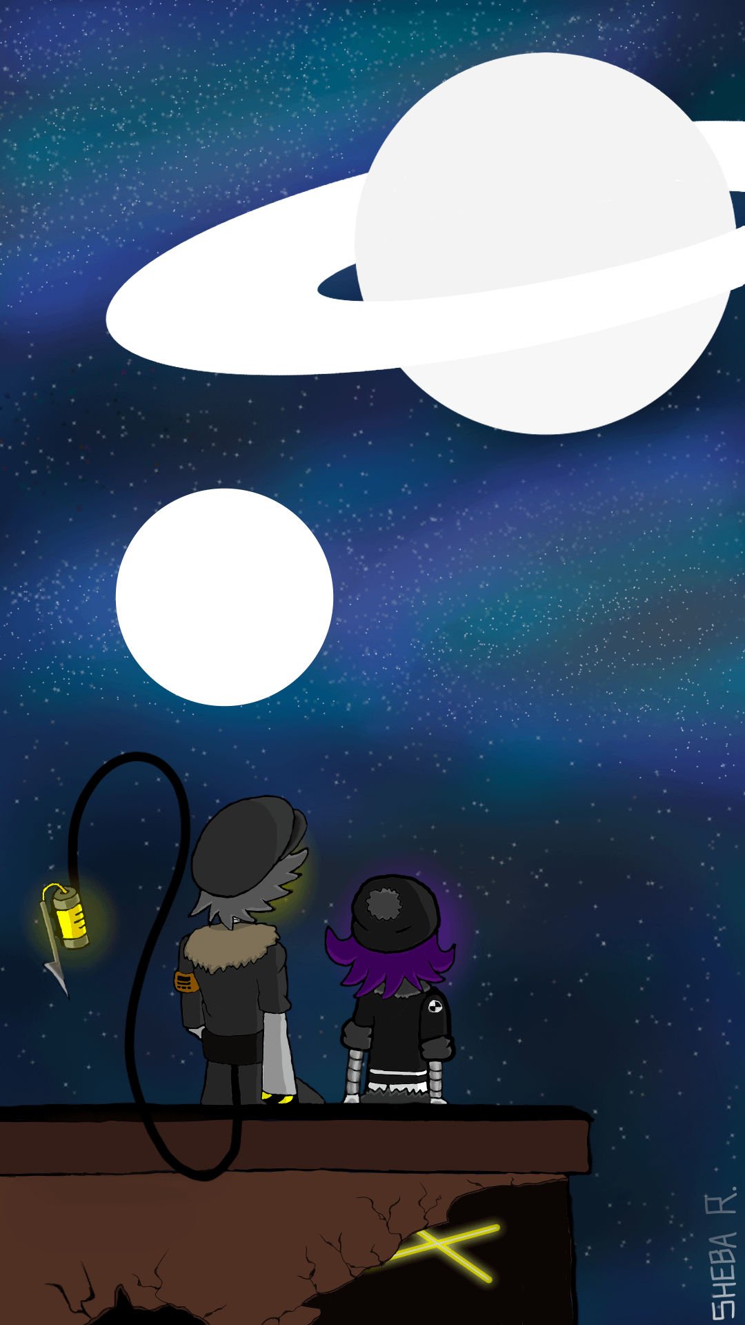 Stargazing Drones Phone Wallpaper, r