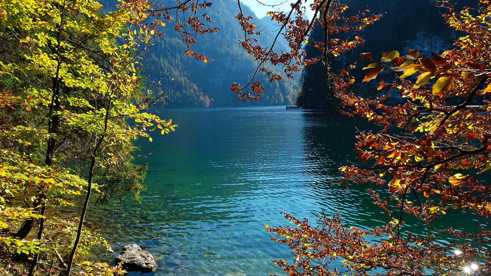 image Germany Konigsee Autumn Nature