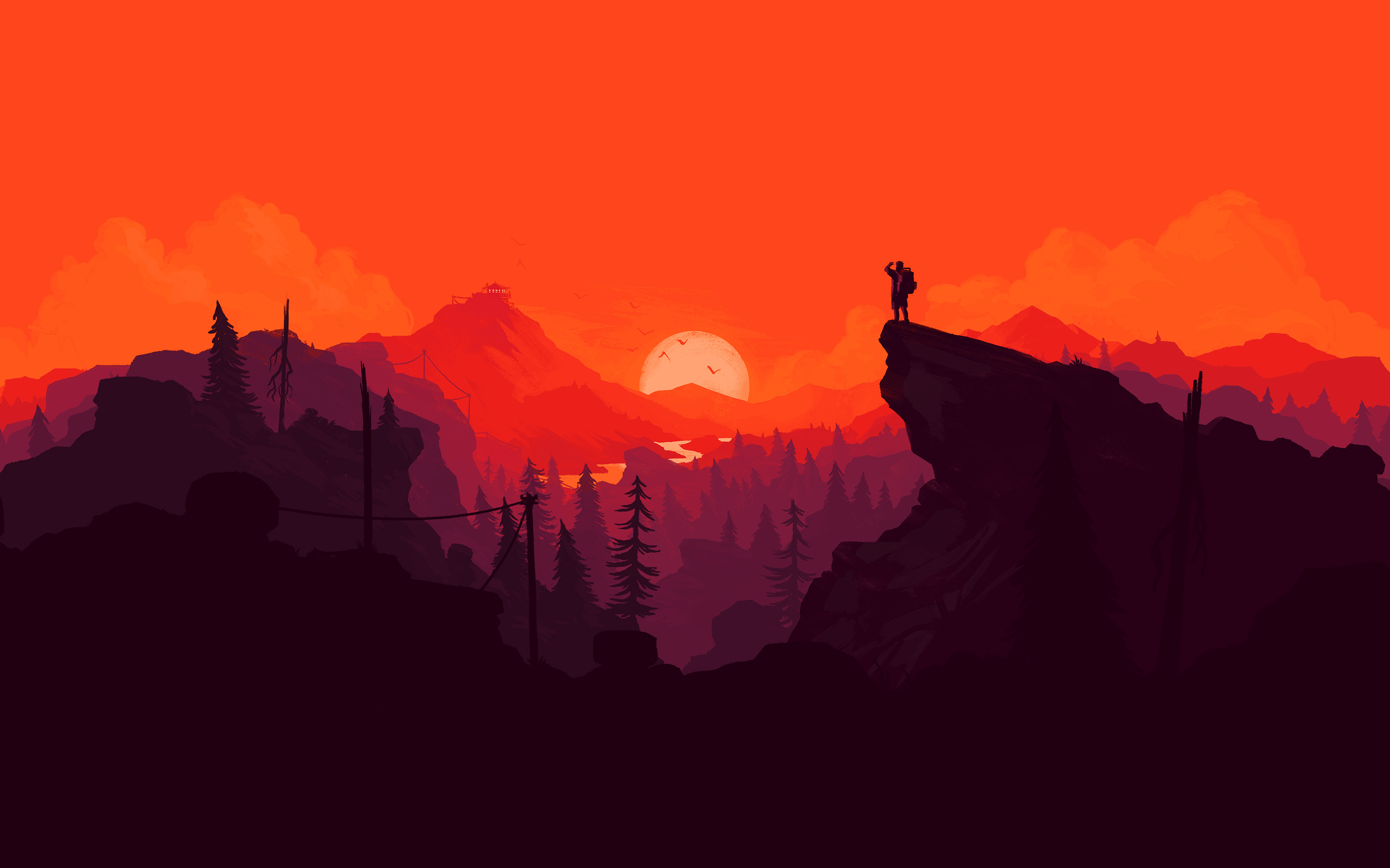 Firewatch Digital Art 4k Wallpaper, HD