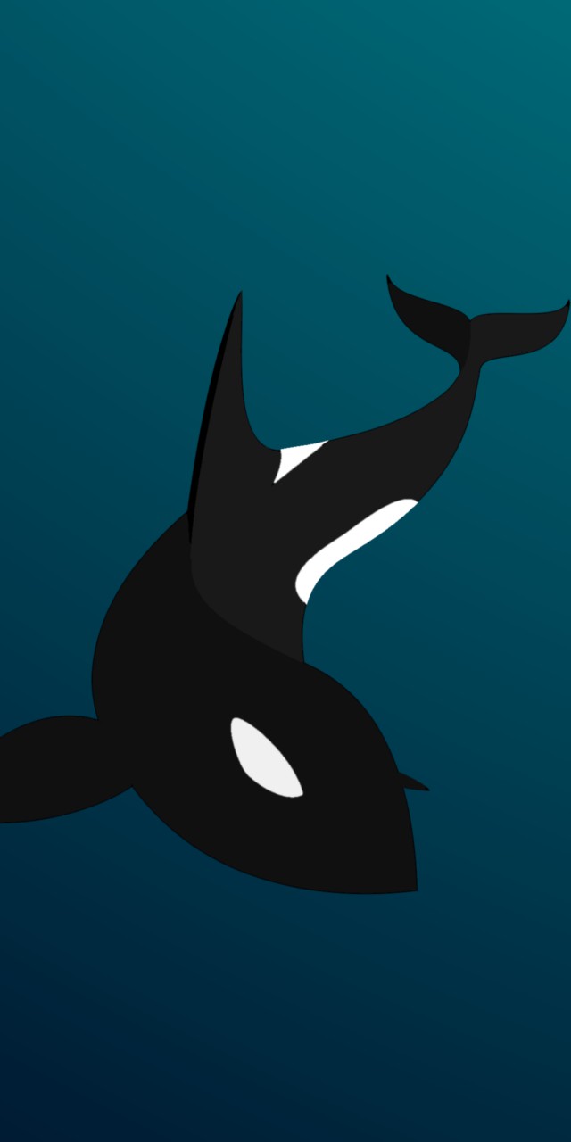 Flat orca phone wallpaper 2