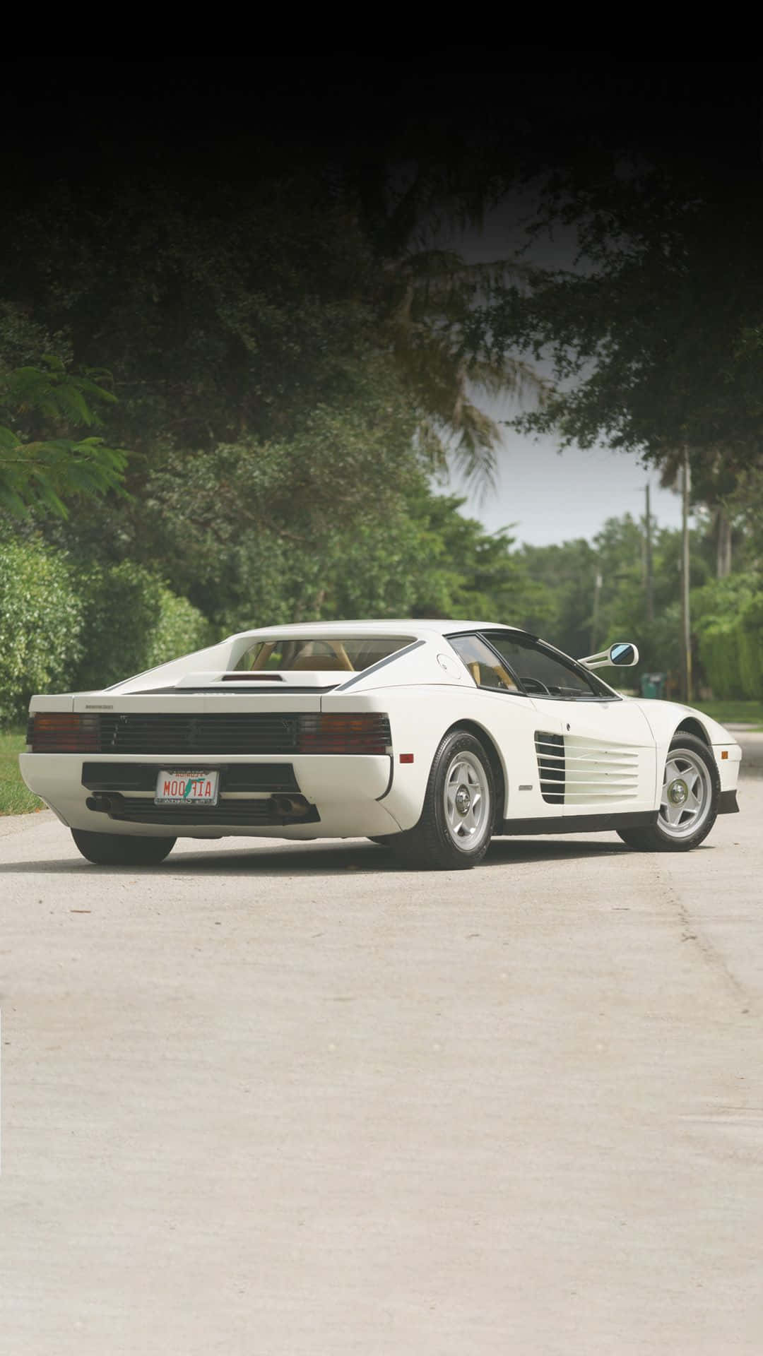 White Ferrari IPhone Wallpaper