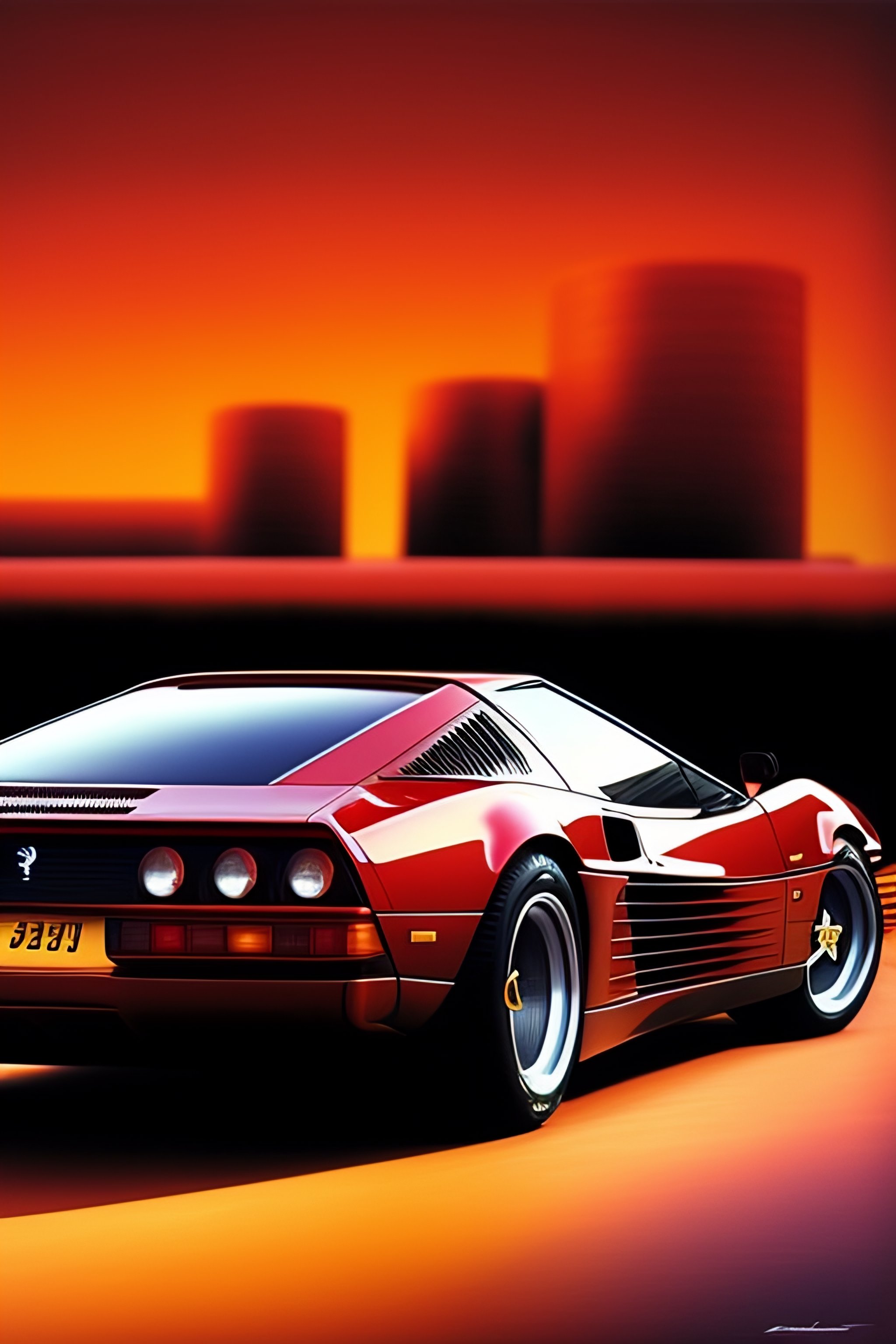 Ferrari testarossa, 1980s poster, lots