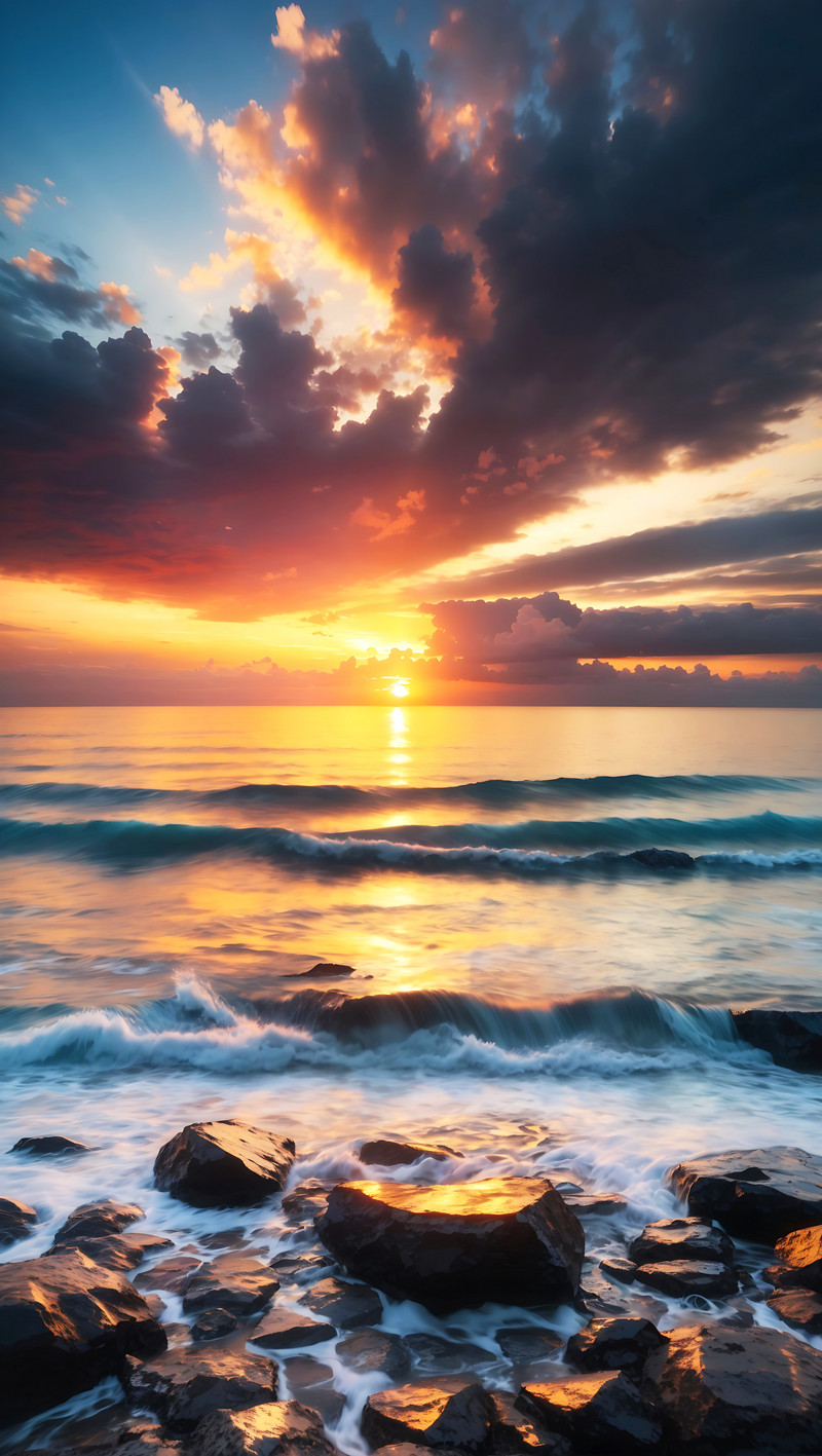 Sunset On The Beach Wallpaper Beautiful
