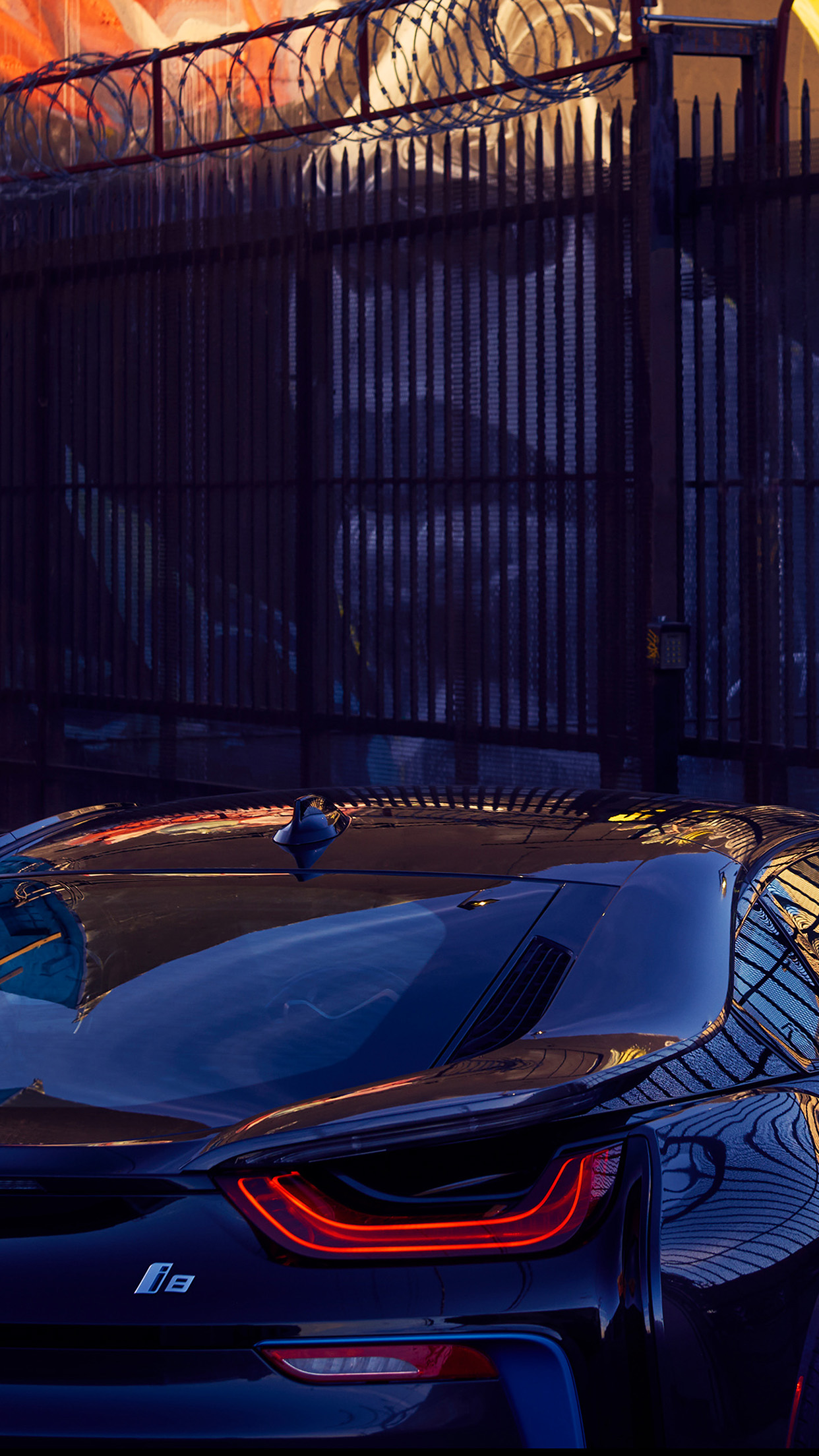 Art Car Bmw Blue Reflection Wallpaper