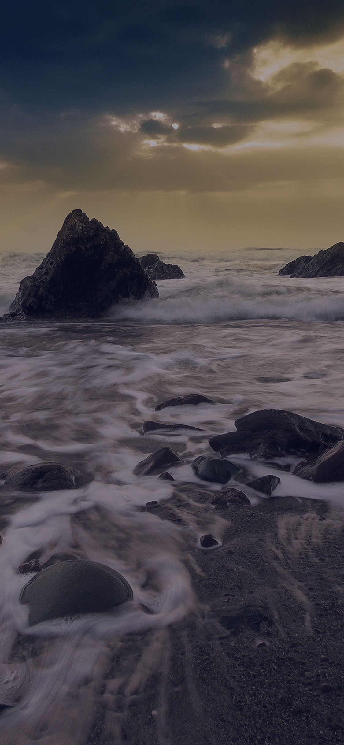 Wave Ocean Beach Dark Owen Walters