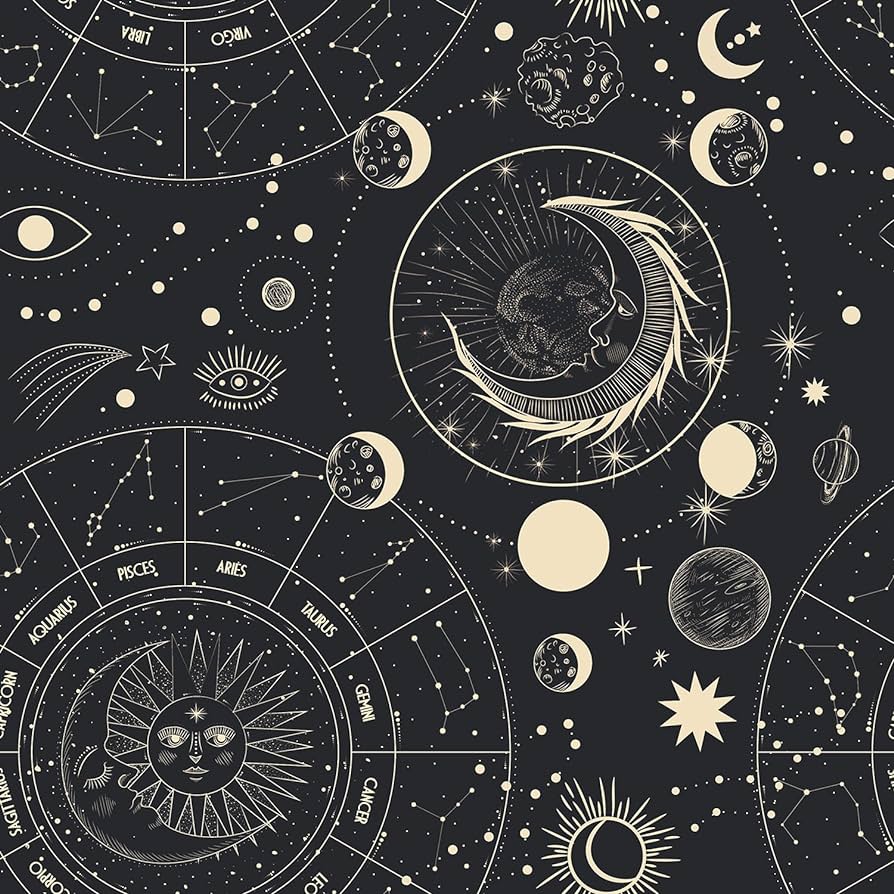 IARTTOP Black Tarot Wallpaper Galaxy