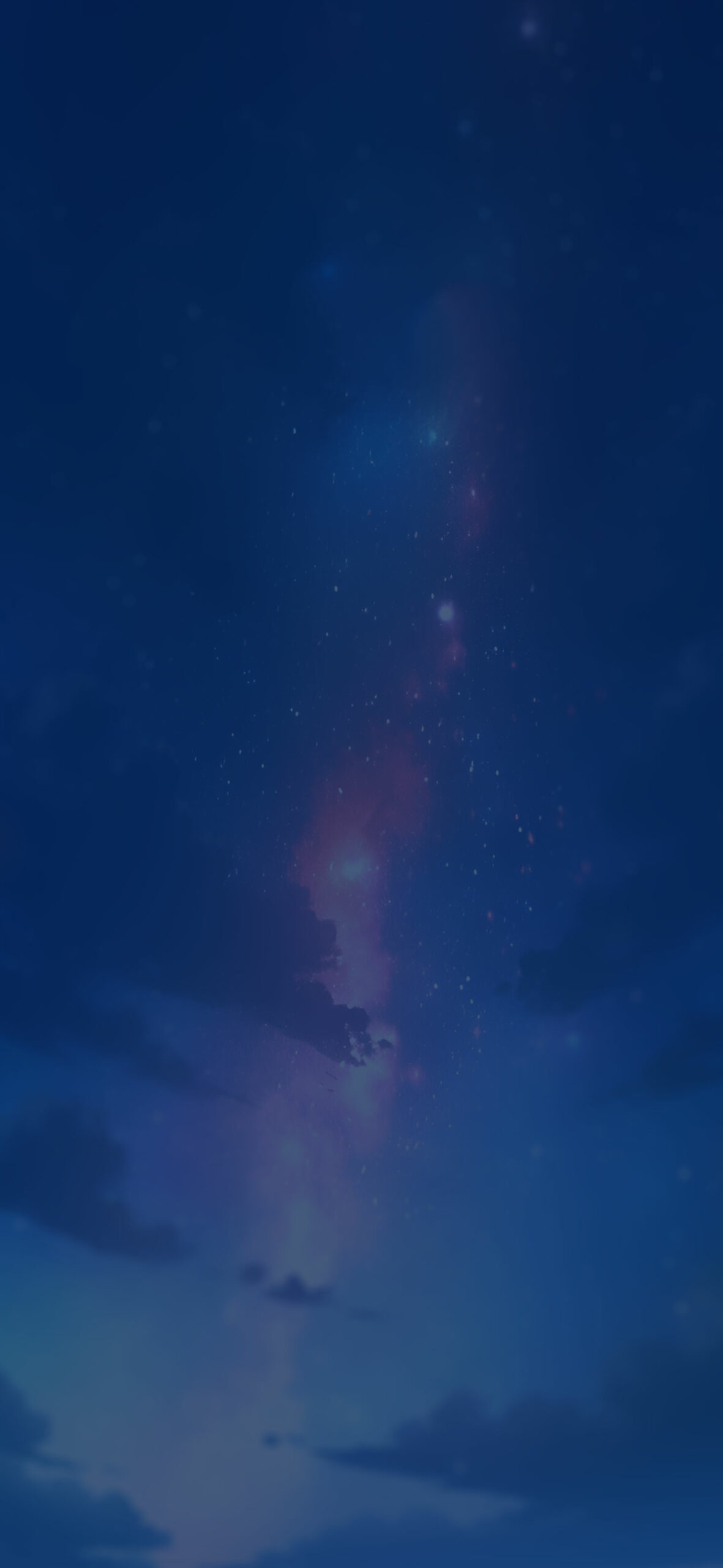 Bright Starry Sky with Red