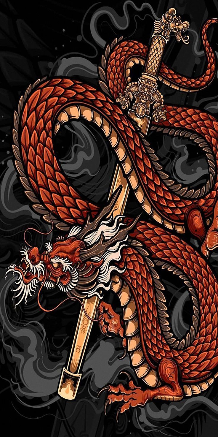 dragon phone wallpaper dark background