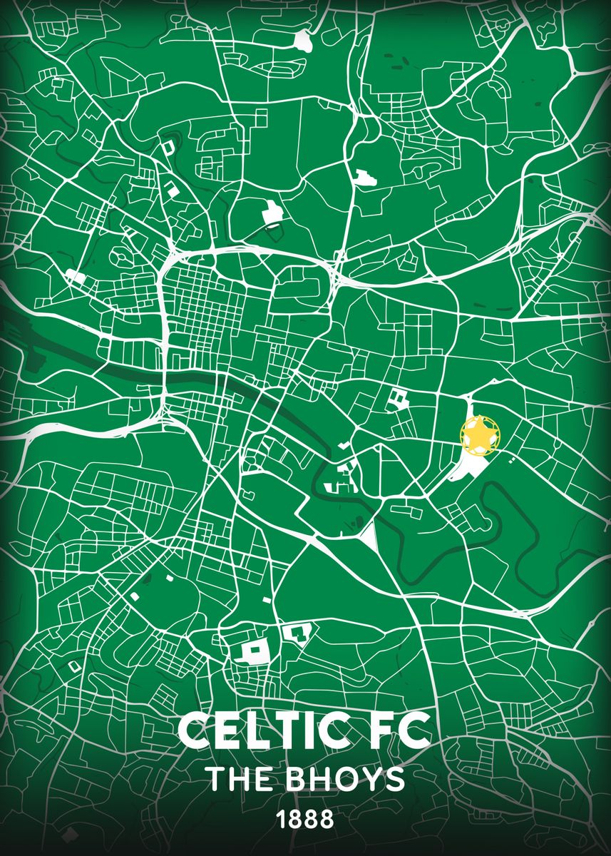 Celtic FC' Poster, picture, metal print