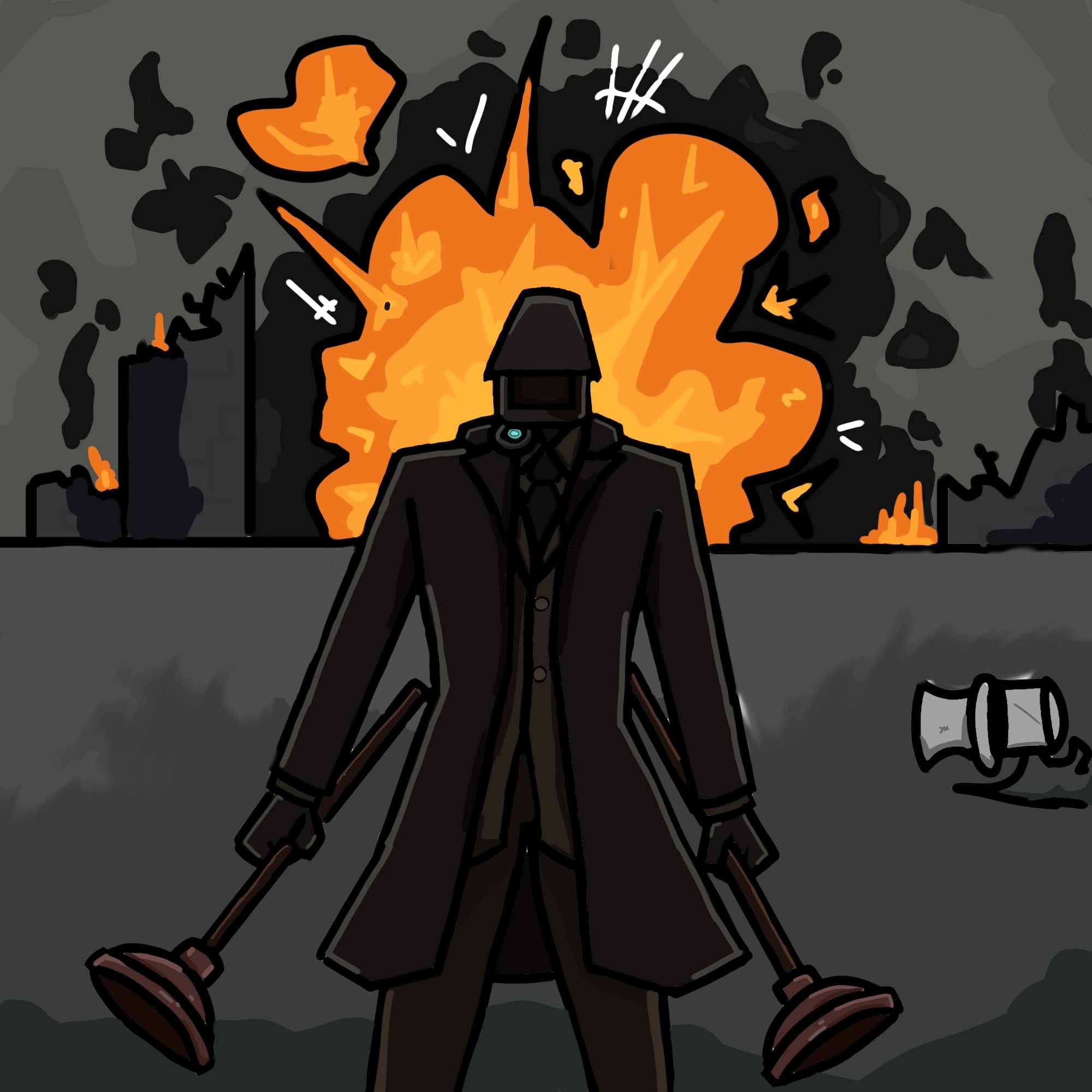 Plunger Cameraman fanart because why