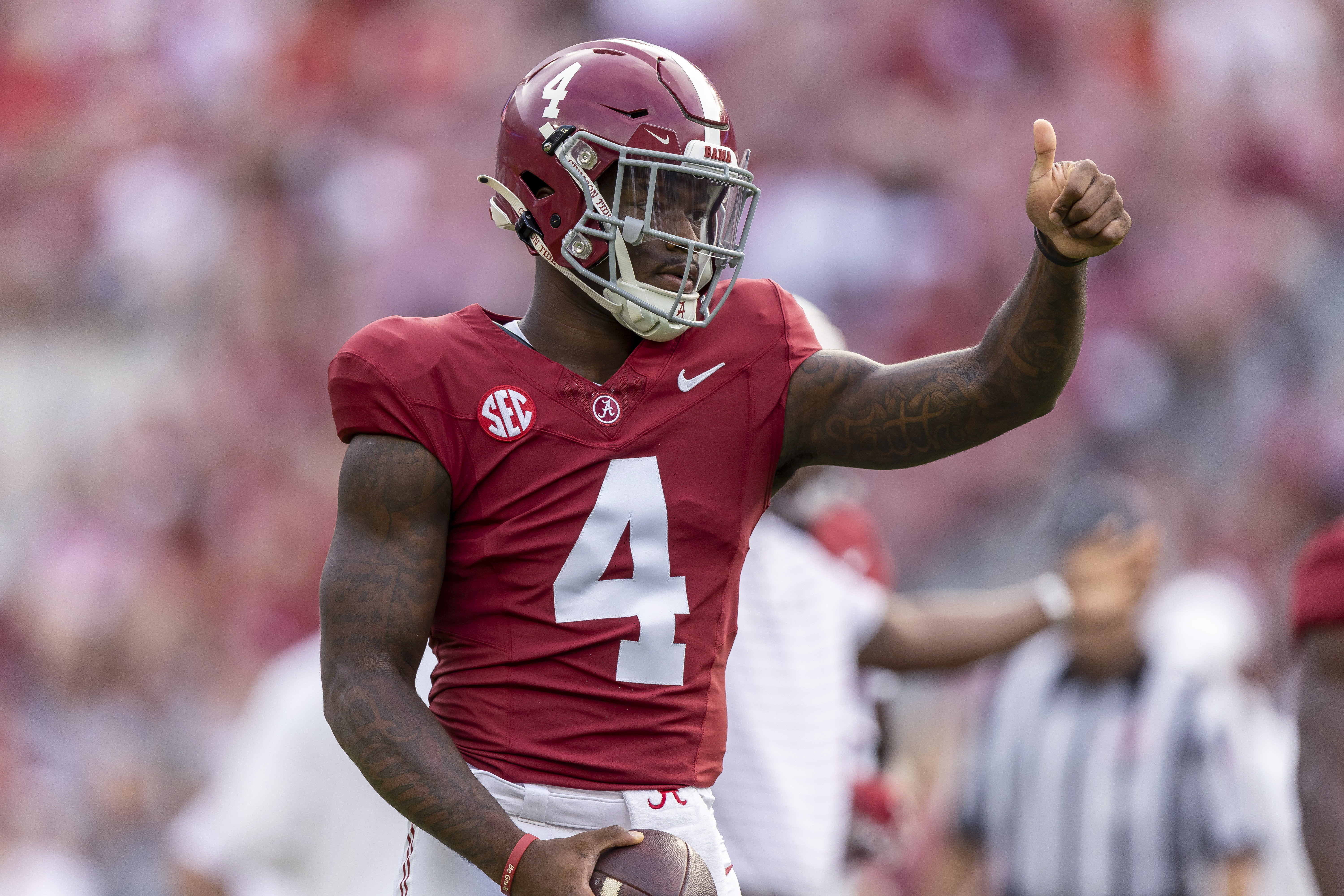 Alabama starts QB Jalen Milroe against