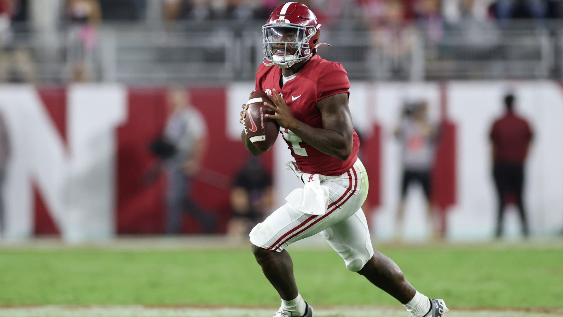 Jalen Milroe in Spring Practice