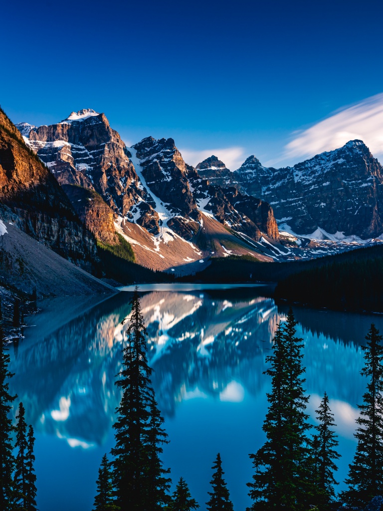 Moraine Lake Wallpaper 4K, Canadian Rockies
