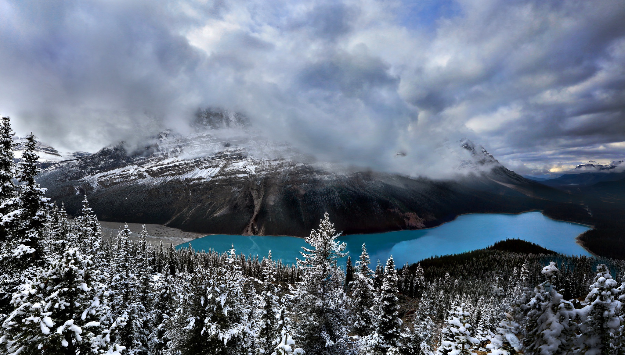 Clouds Over Banff National Park in Canada