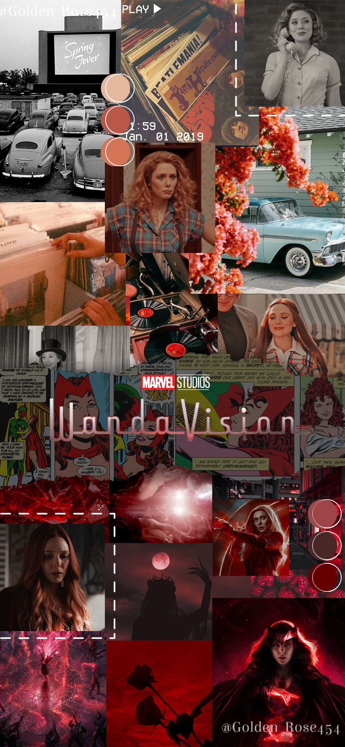 WandaVision Phone Collage Wallpaper