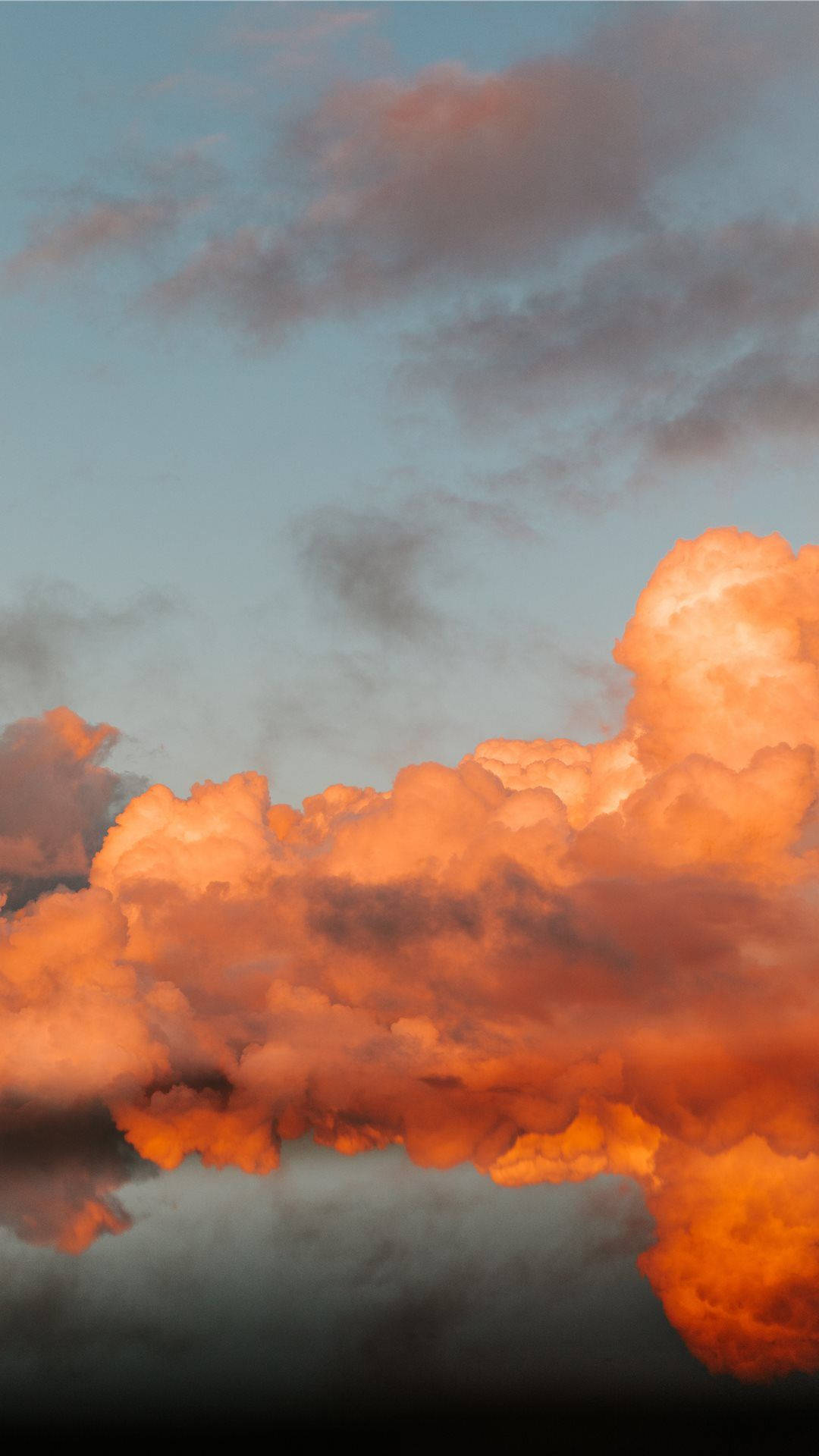Download iPhone Orange Aesthetic Clouds
