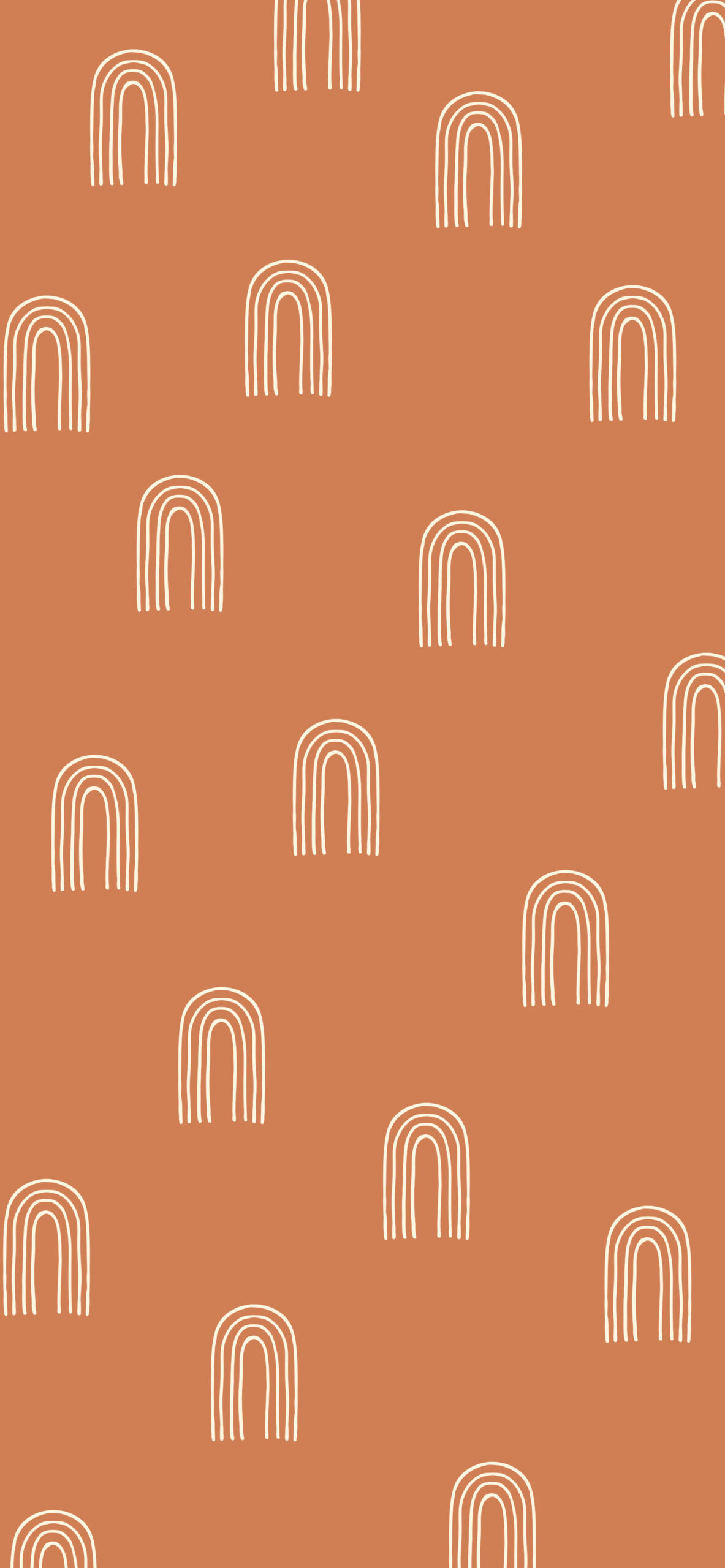 Arches Orange Wallpaper