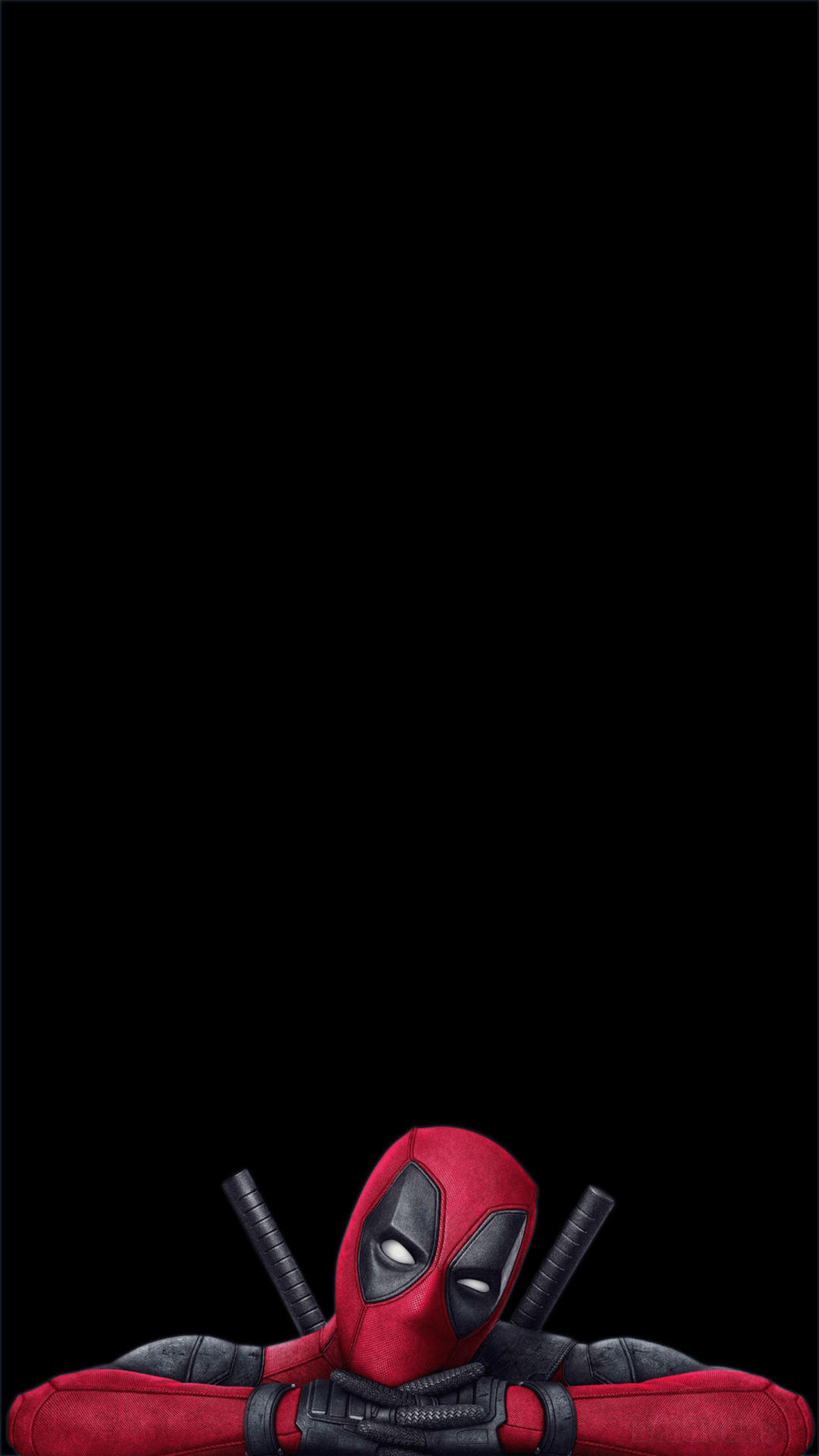This Deadpool wallpaper for OLED phones