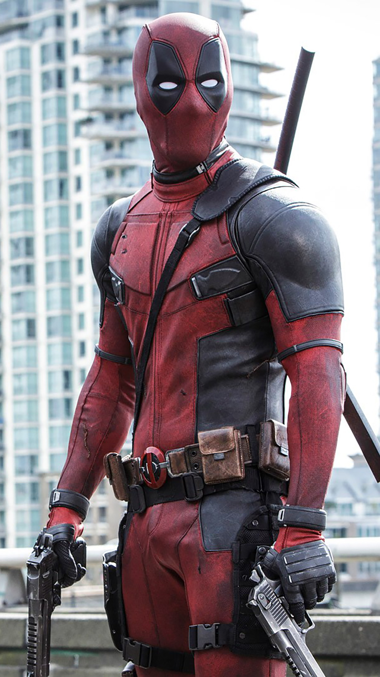 Deadpool, Gun Wallpaper for iPhone 11