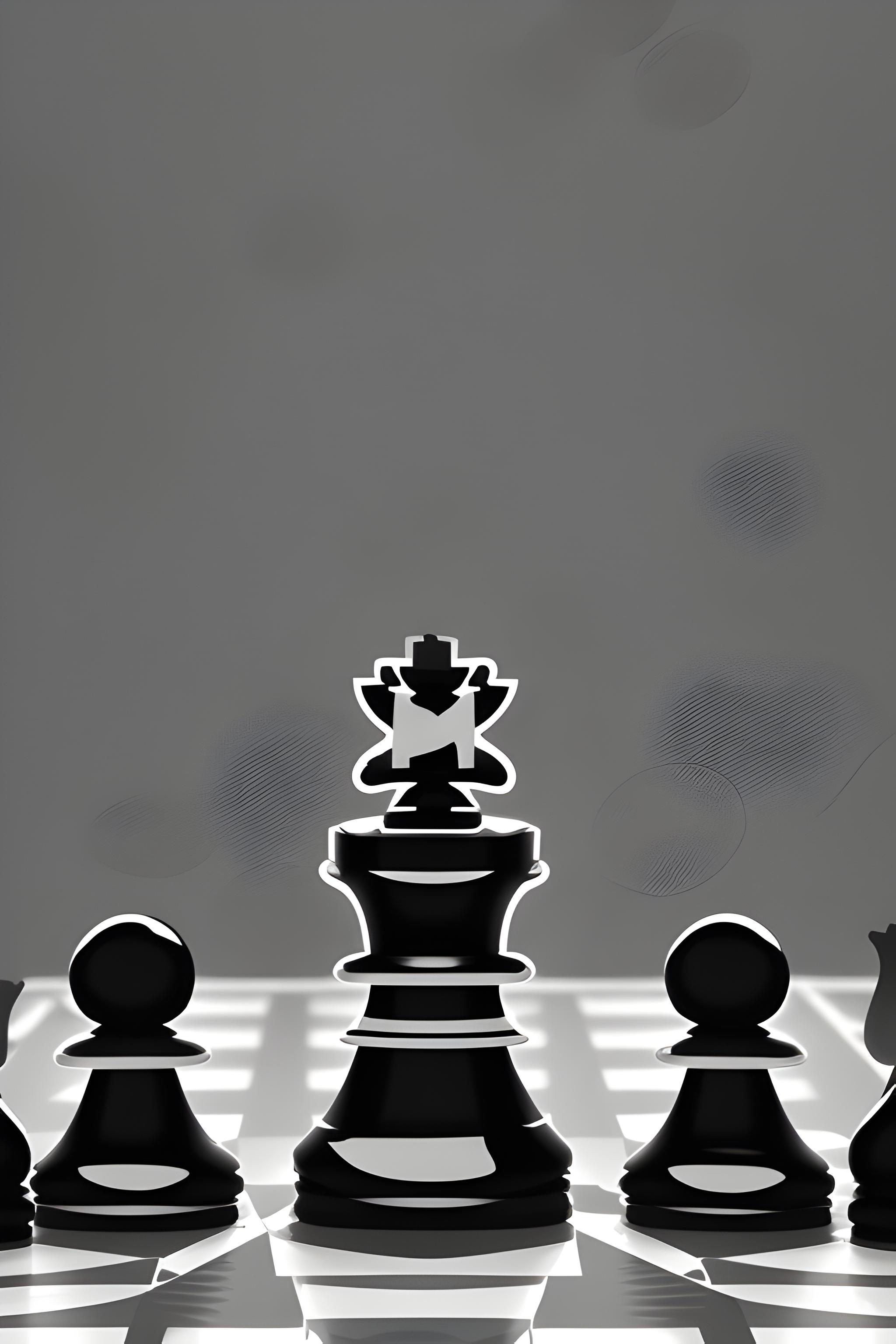 wallpaper showing chess king surrounded