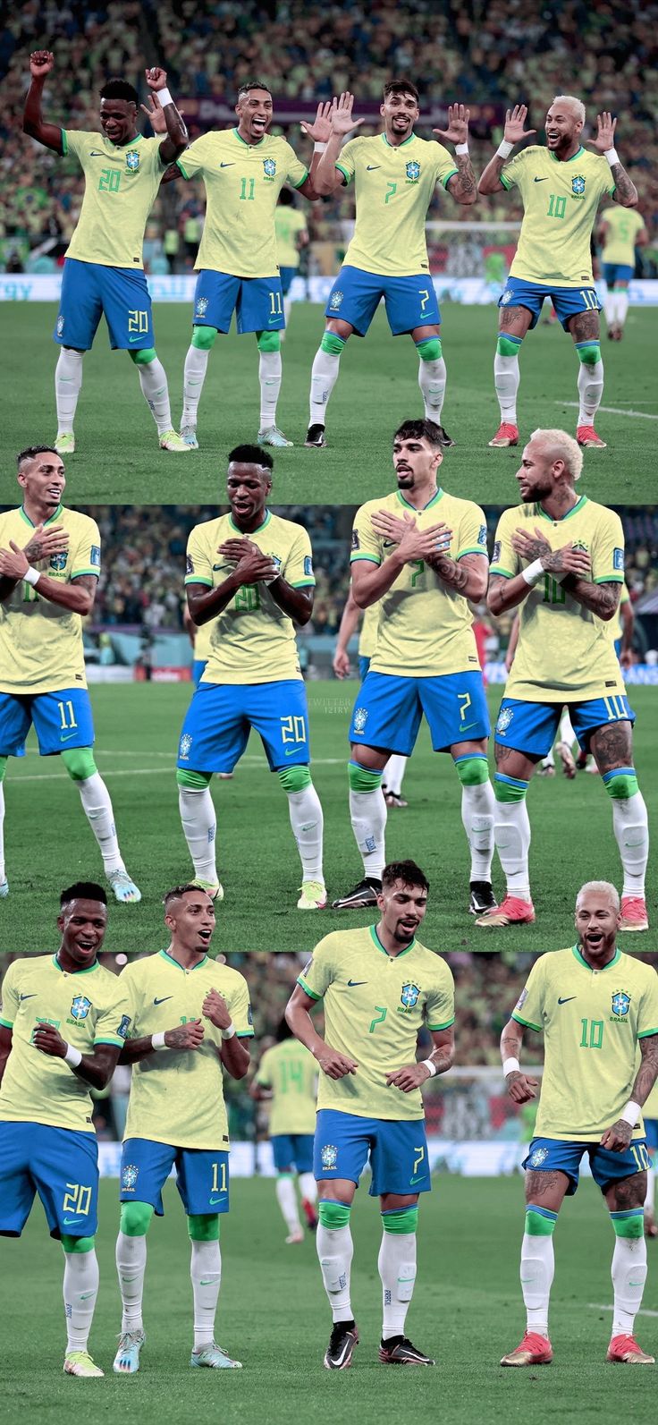 Brazil dance after goal Neymar, vini