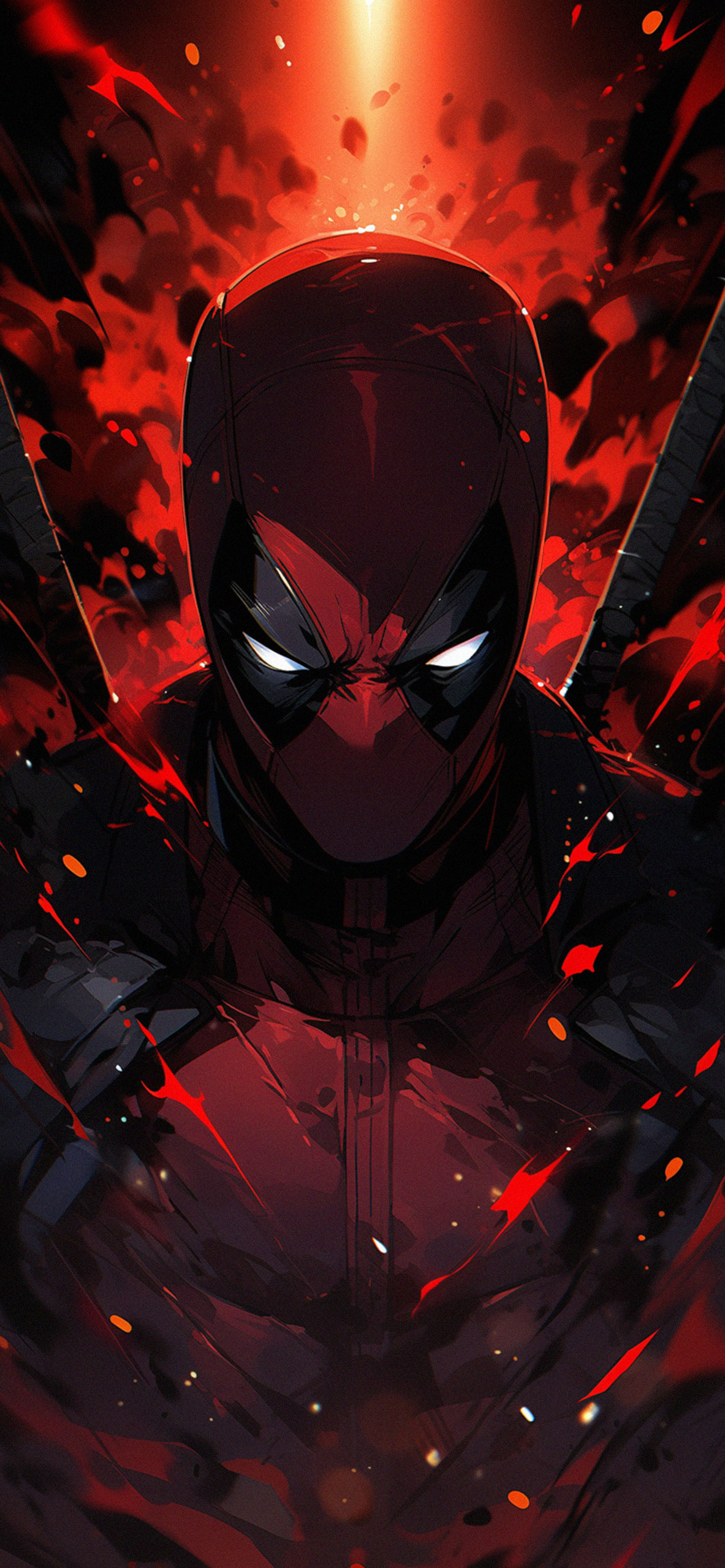 Marvel Deadpool Black & Red Wallpaper