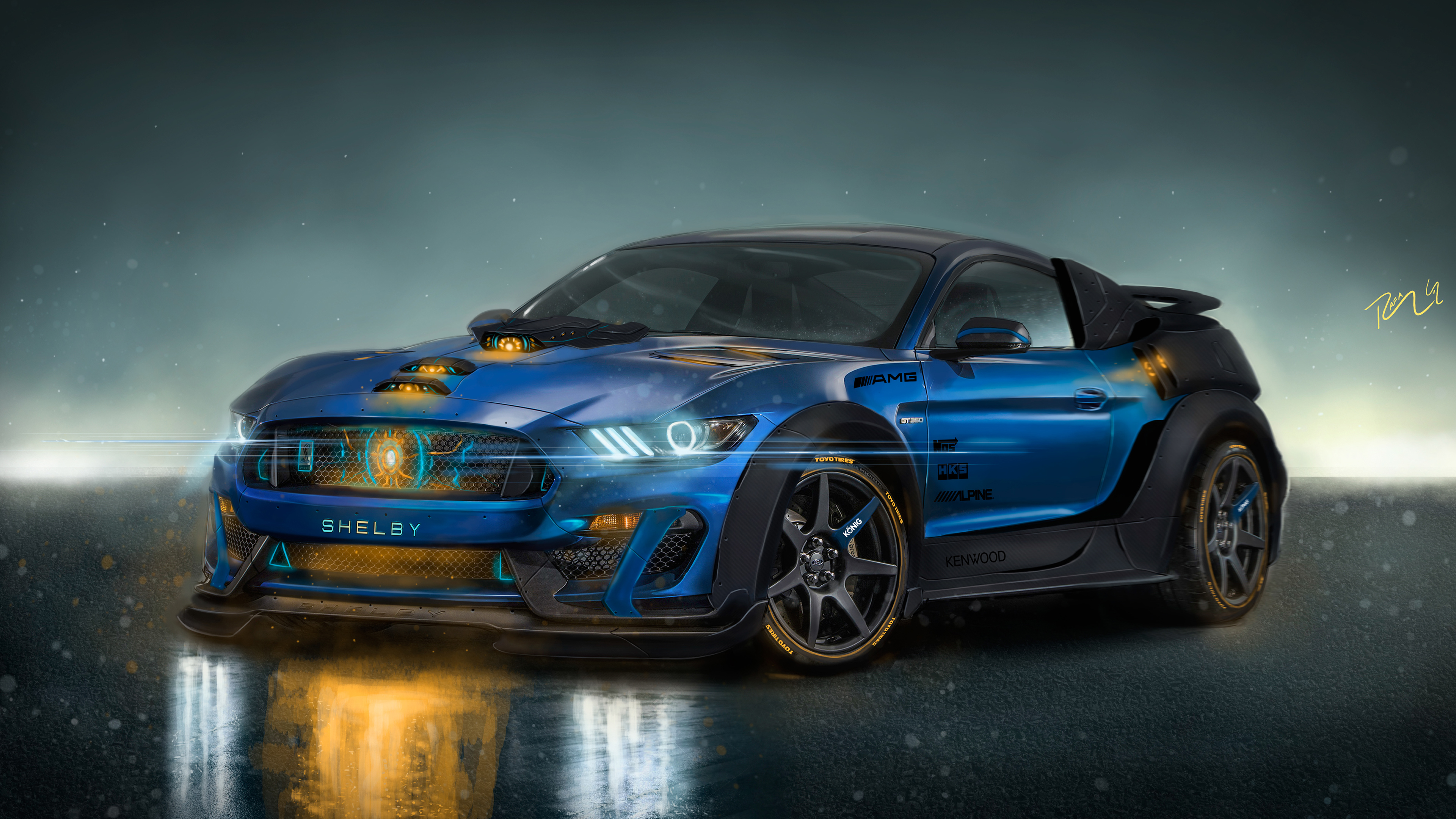 Shelby GT500R Custom CGI 4K Wallpaper
