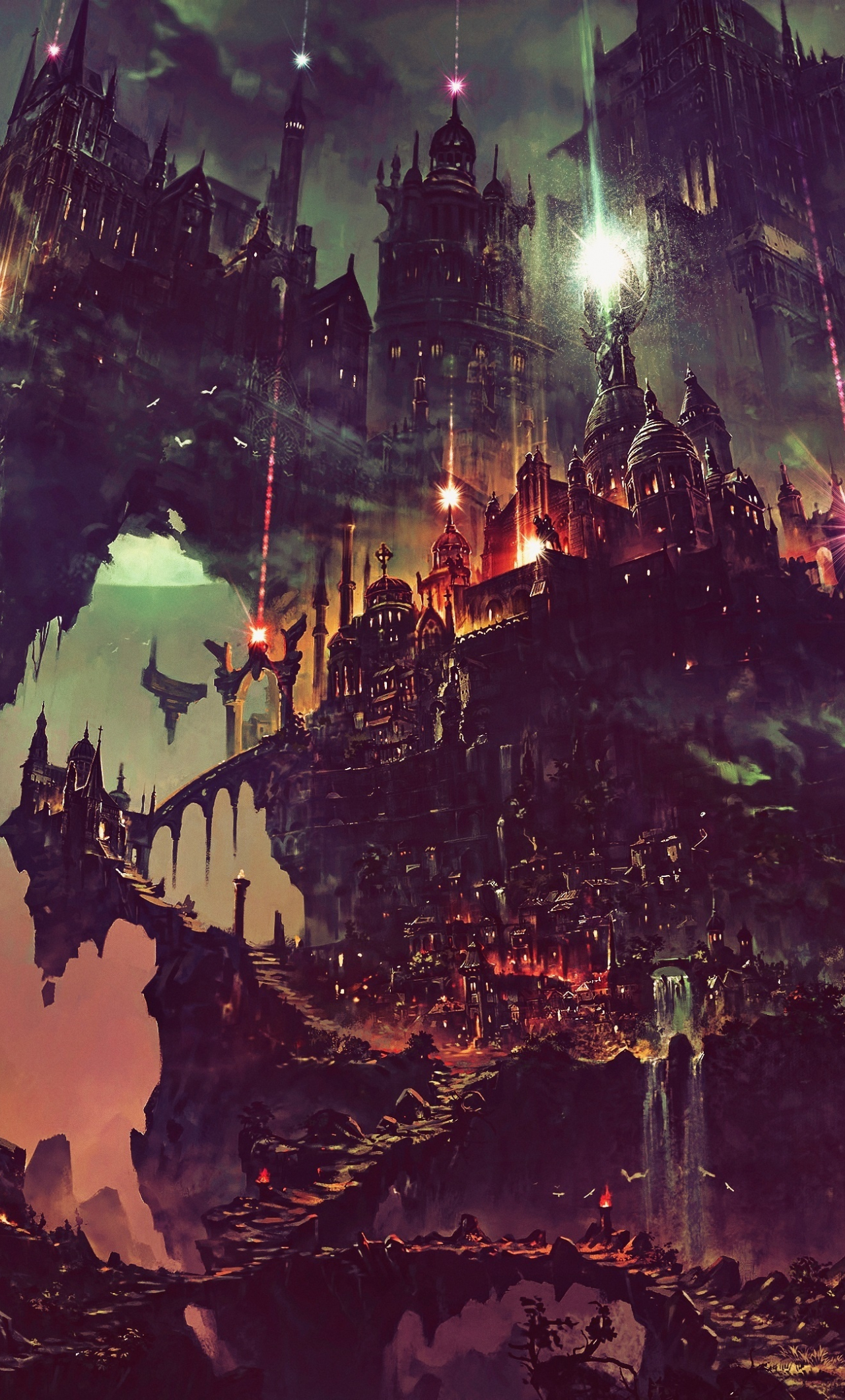 wallpaper 1280x2120 fantasy, flying