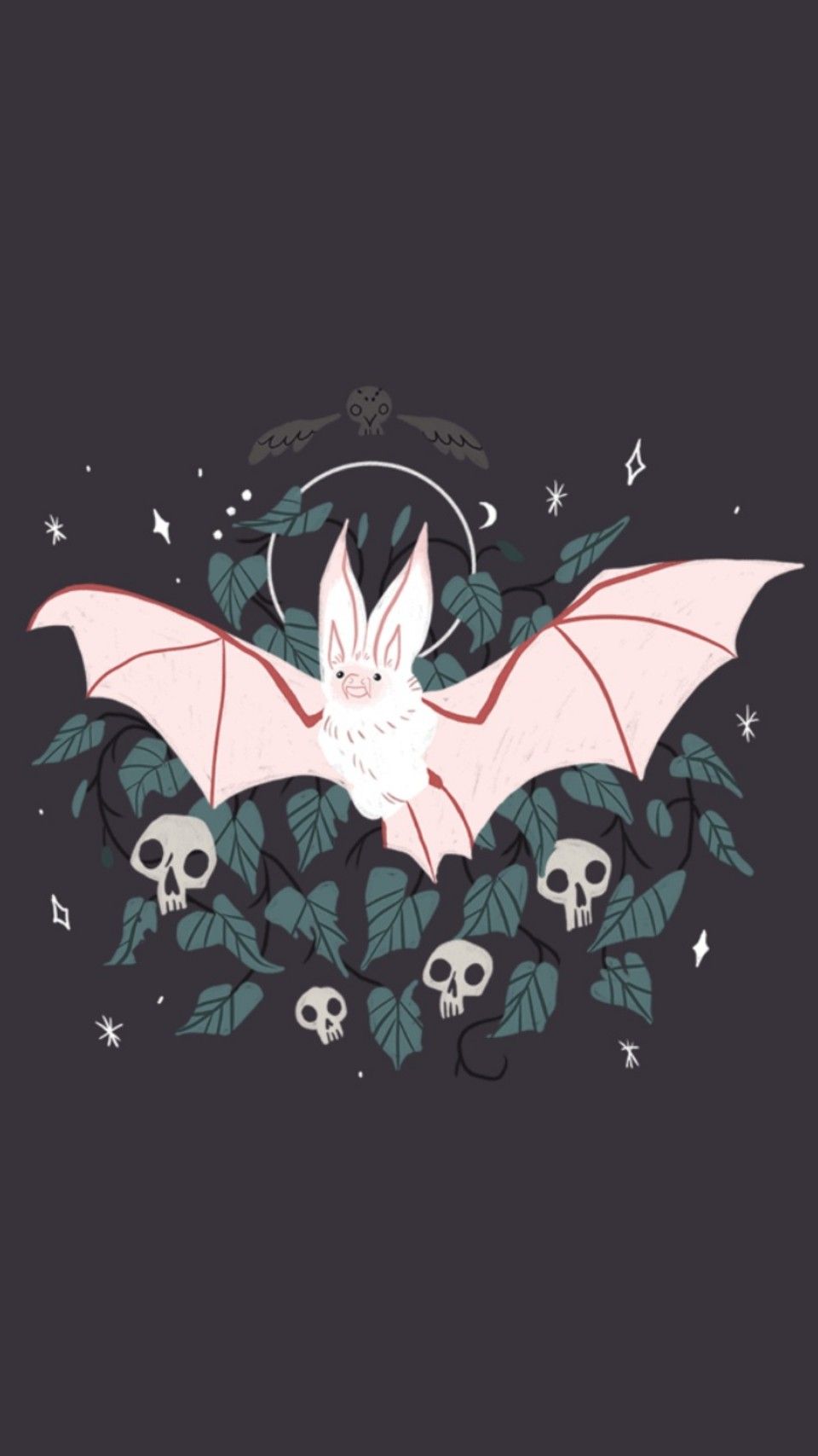 Creepy Bat Wallpaper for Halloween