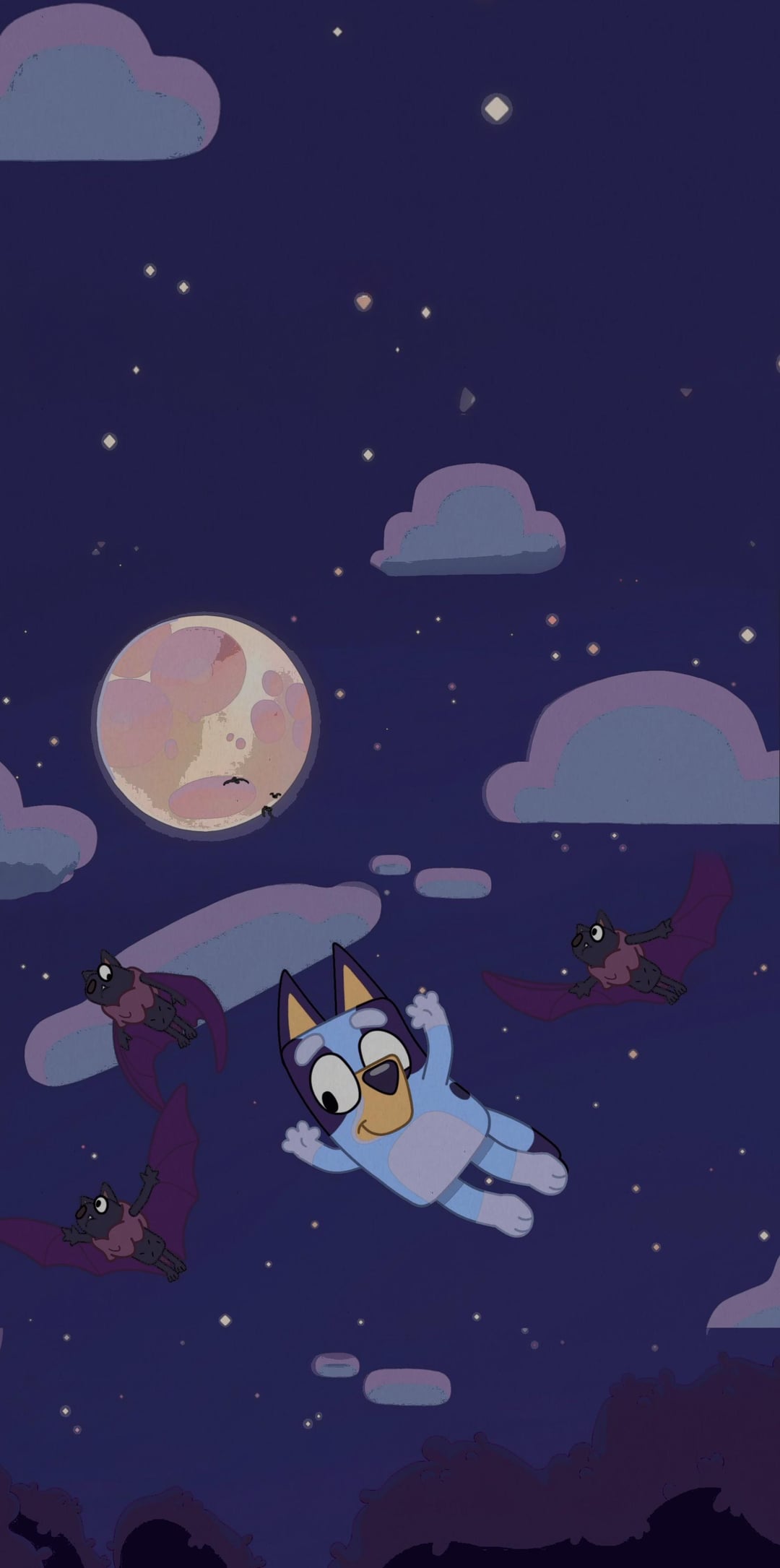 Fruit Bat Bluey phone wallpaper I put