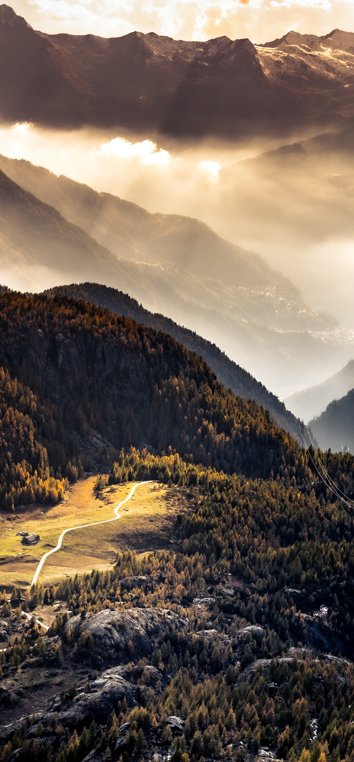 Brown And Black Mountains