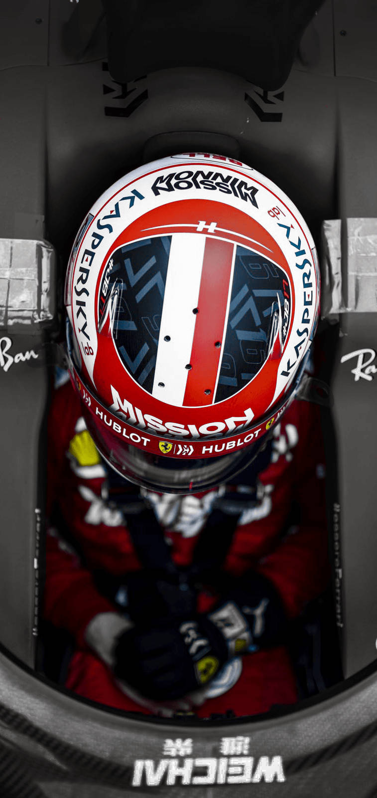 Download Charles Leclerc Wearing Helmet