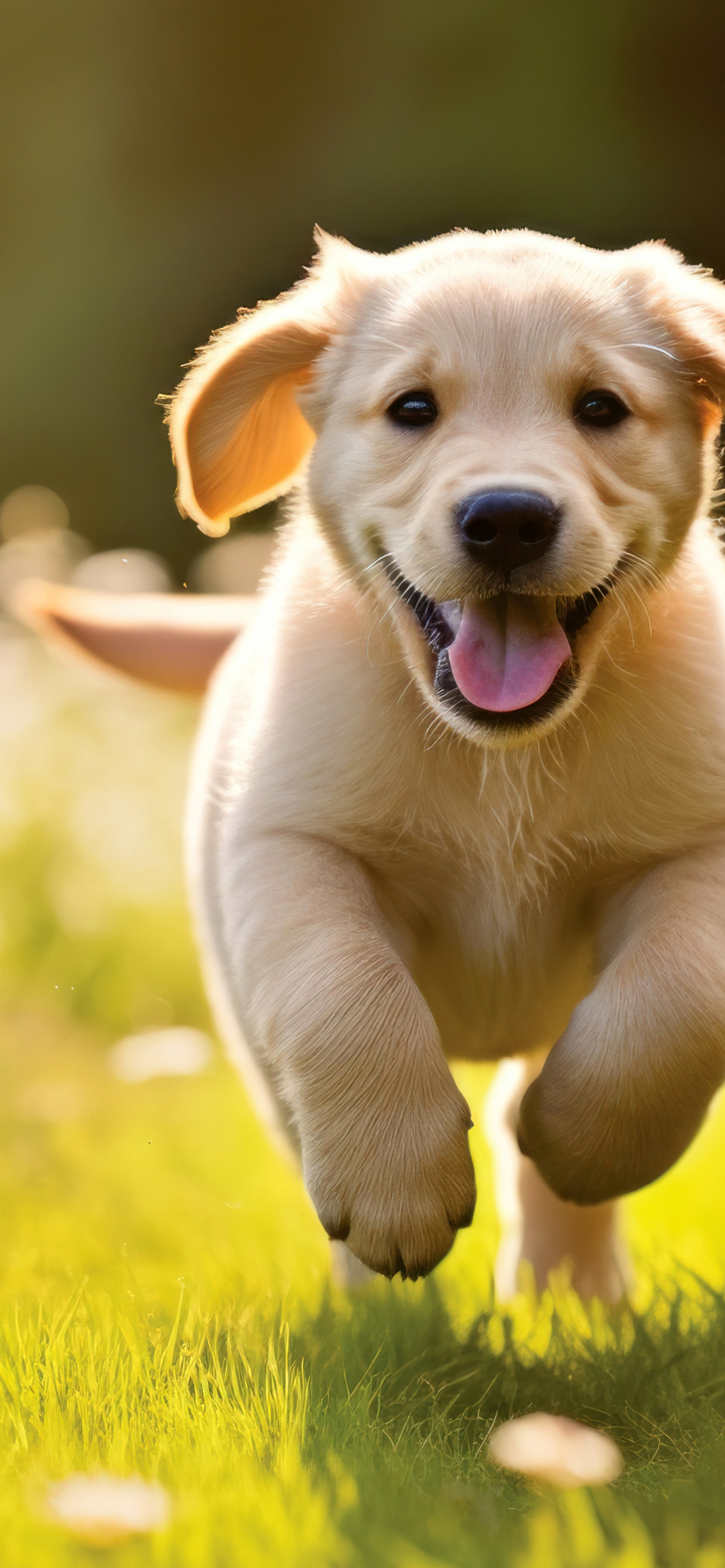 Cute puppy Wallpaper 4K, Running