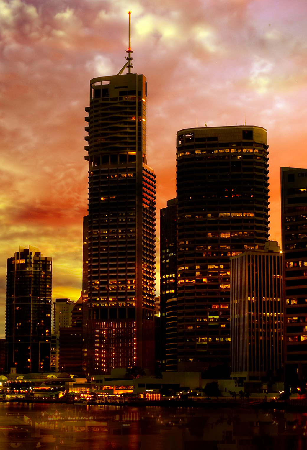 Sunset City Wallpaper for iPhone 11