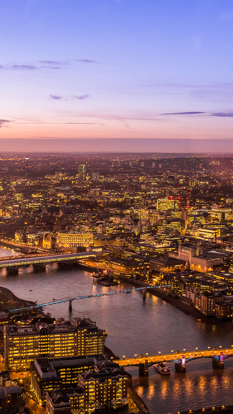 City Lights Cityview River Sunset