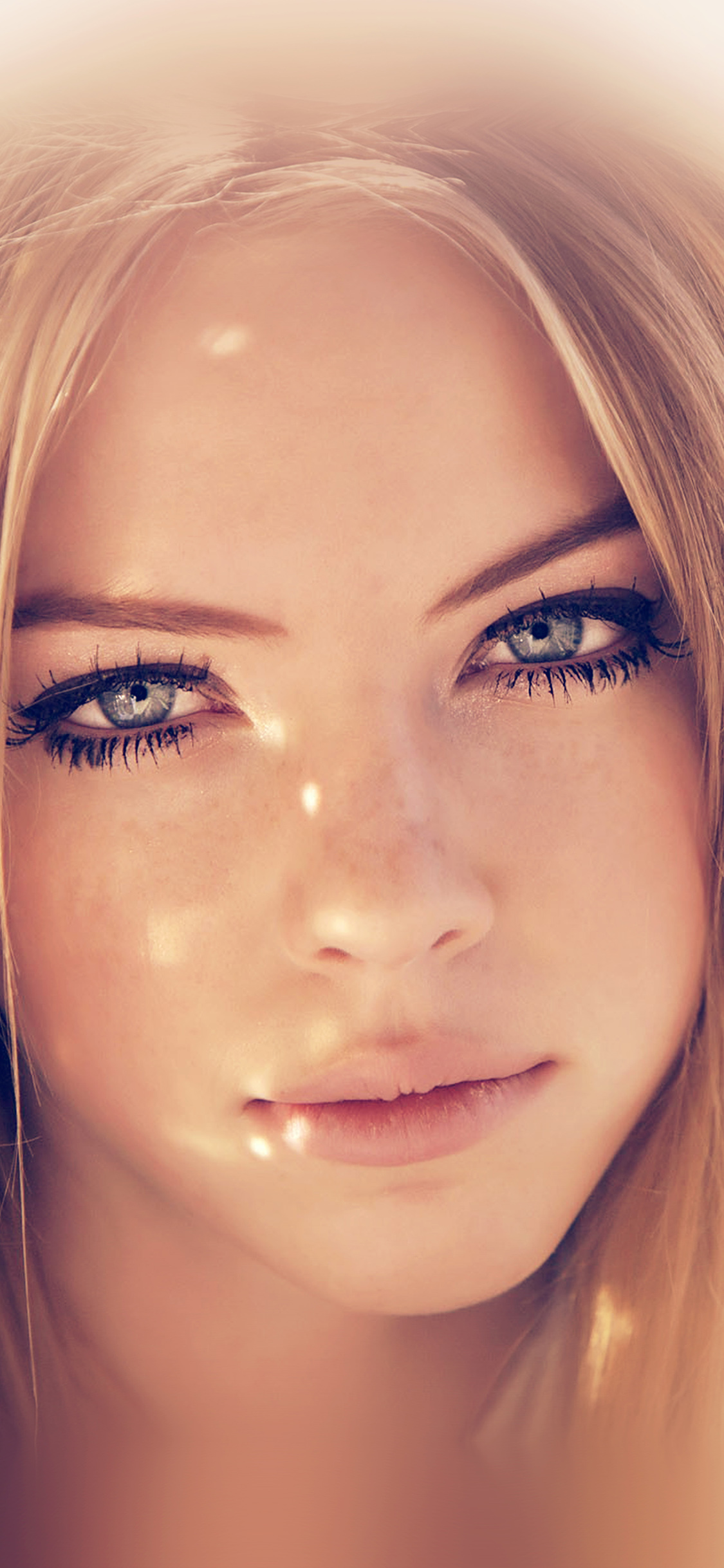 Girl Face Blonde Beauty Red