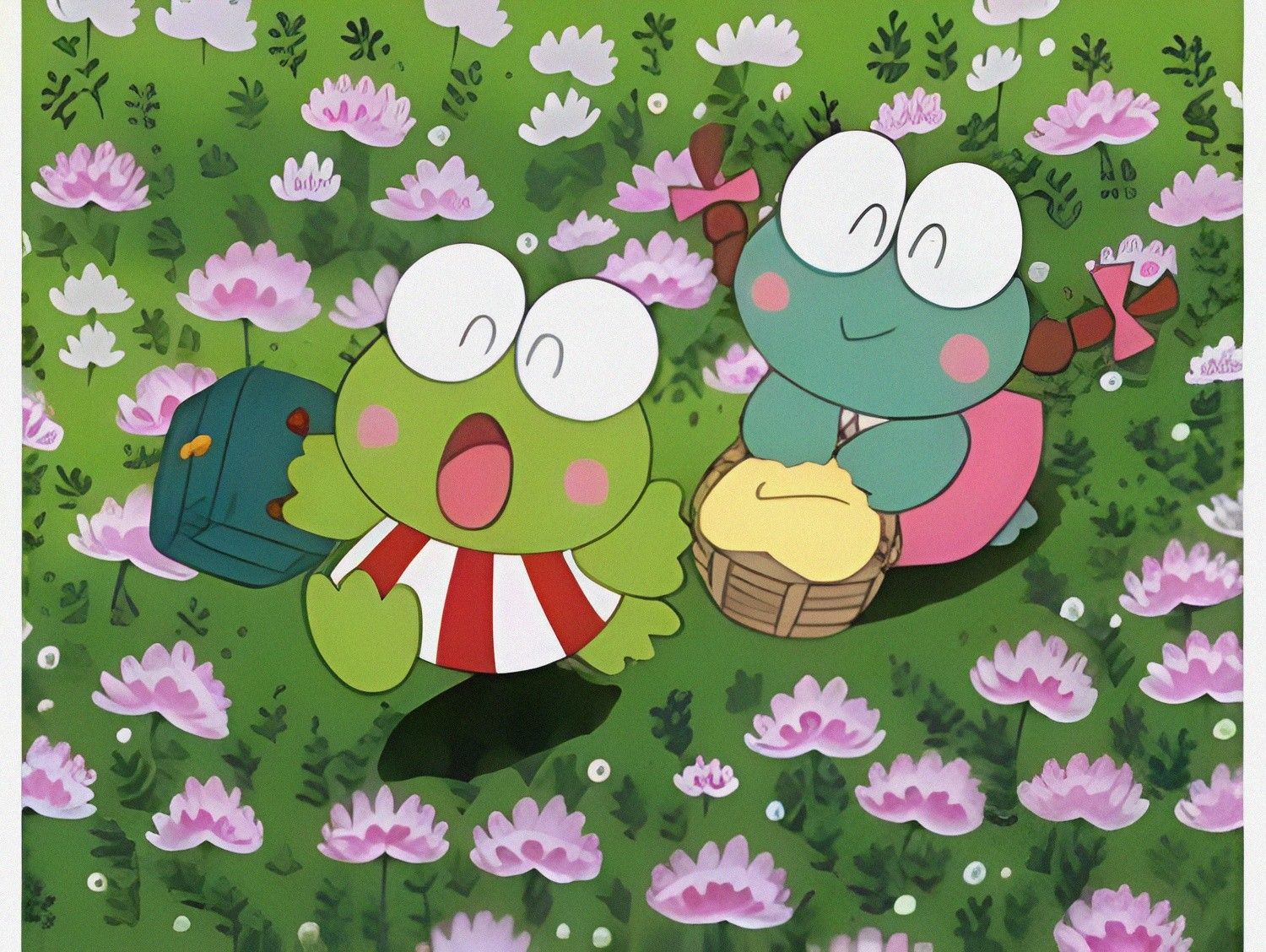 keroppi and keroleen. Keroppi