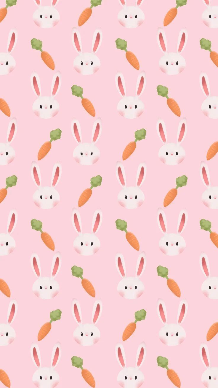 Pastel Easter Bunny Wallpaper