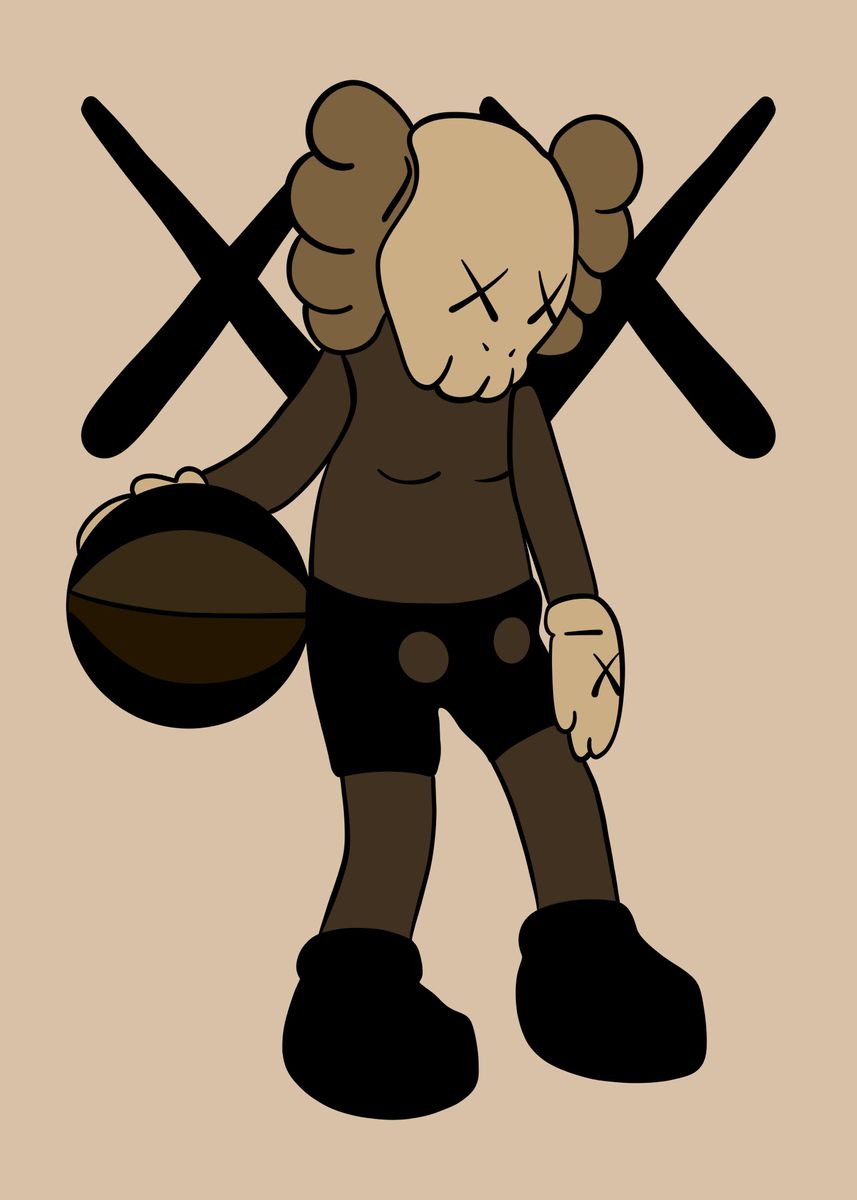 Basketball kaws' Poster, picture, metal