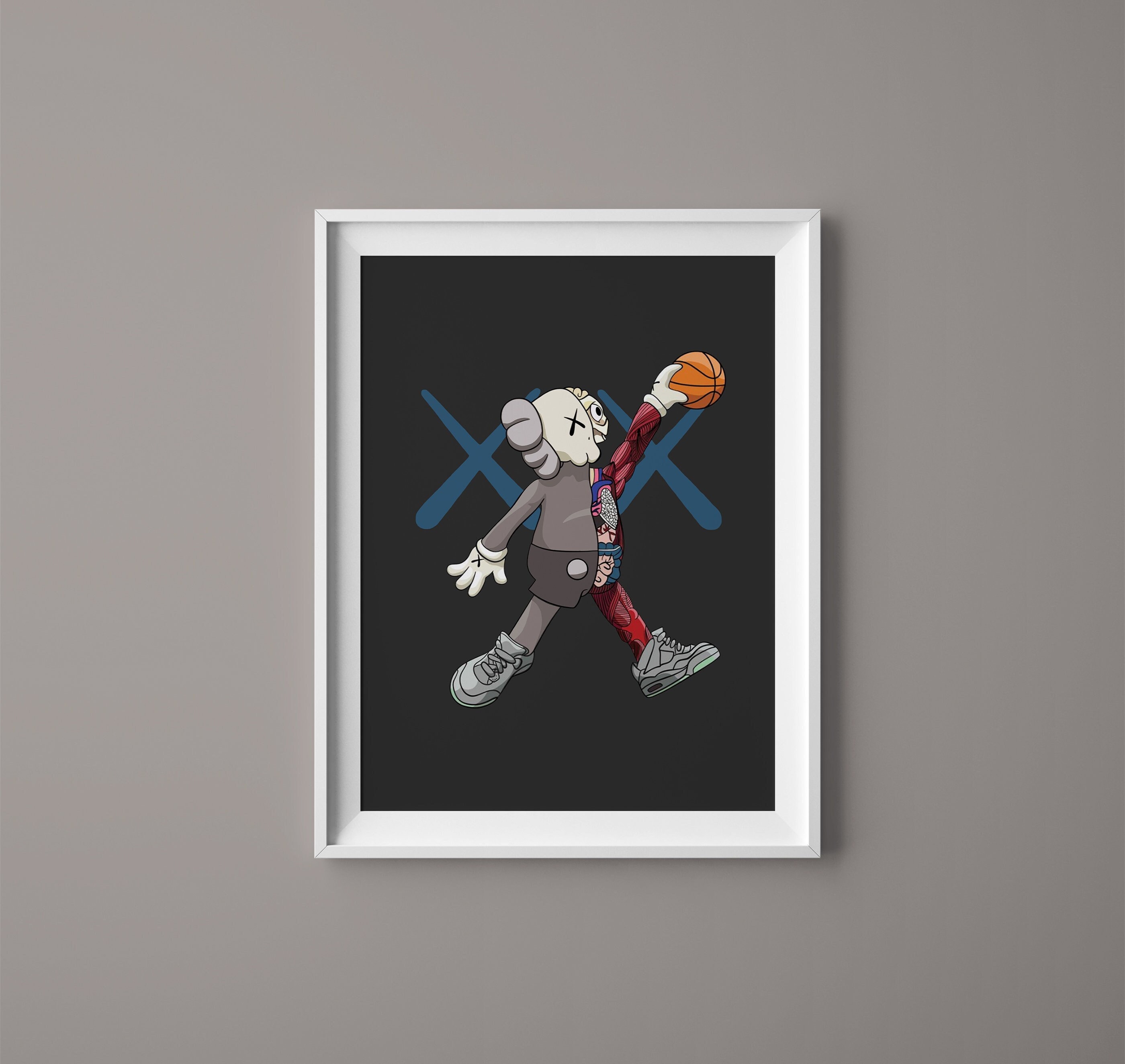 Basketball Kaws Wall Art, Home Decor