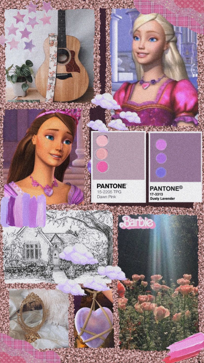 Barbie cartoon, Barbie, Disney collage
