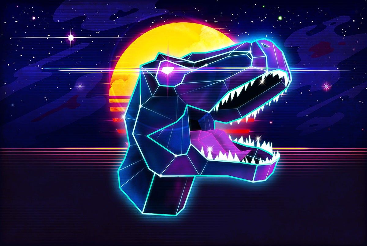 Neon, Dinosaur, Jurassic