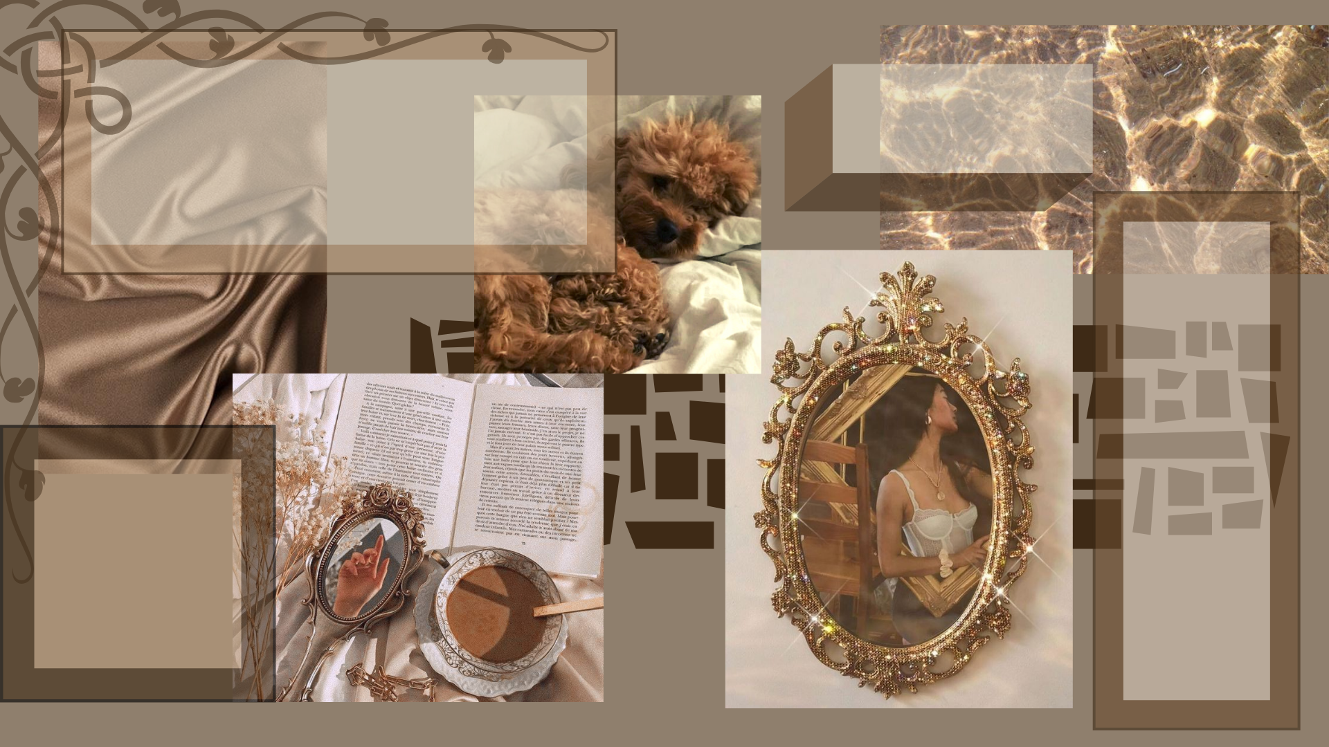 Brown aesthetic desktop wallpaper