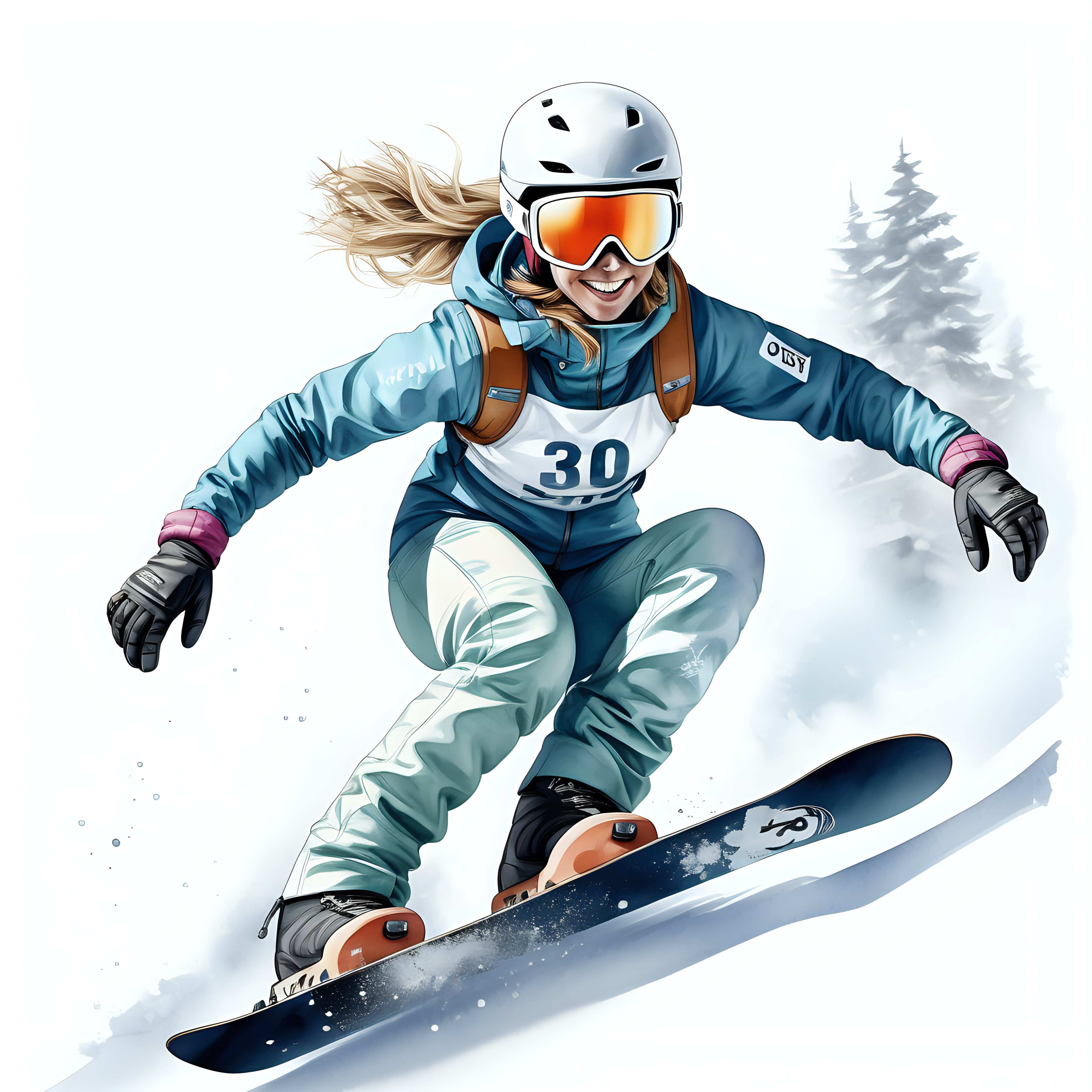 Free Freestyle Skiing AI image