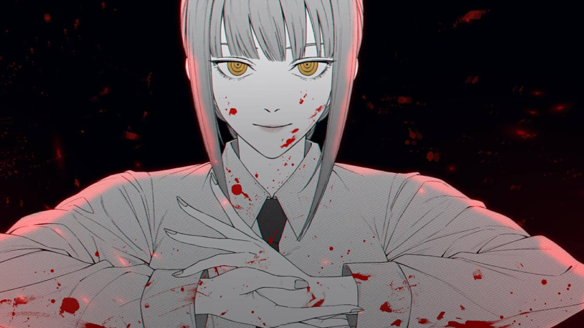 Download Black And White Makima Chainsaw Man Wallpaper