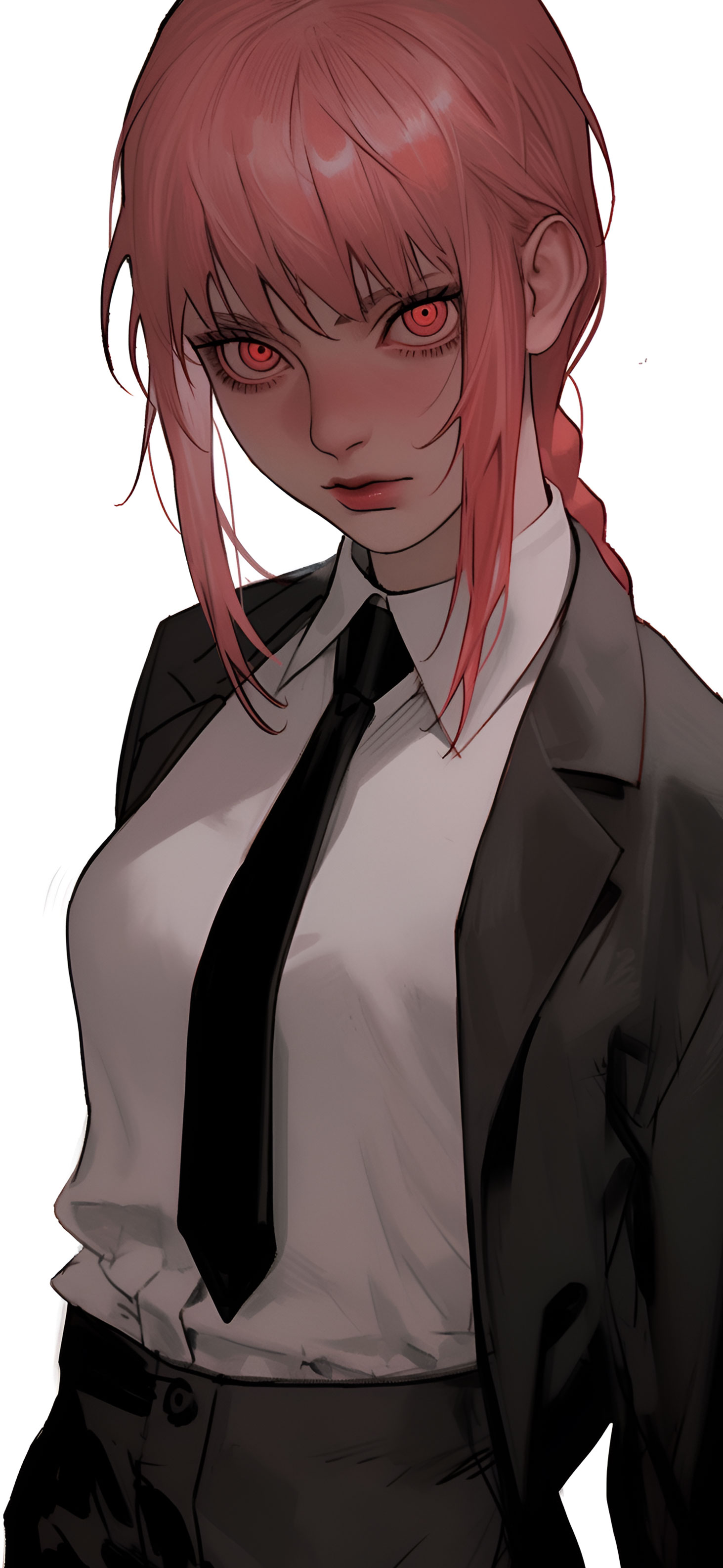 Chainsaw Man Makima White Wallpaper